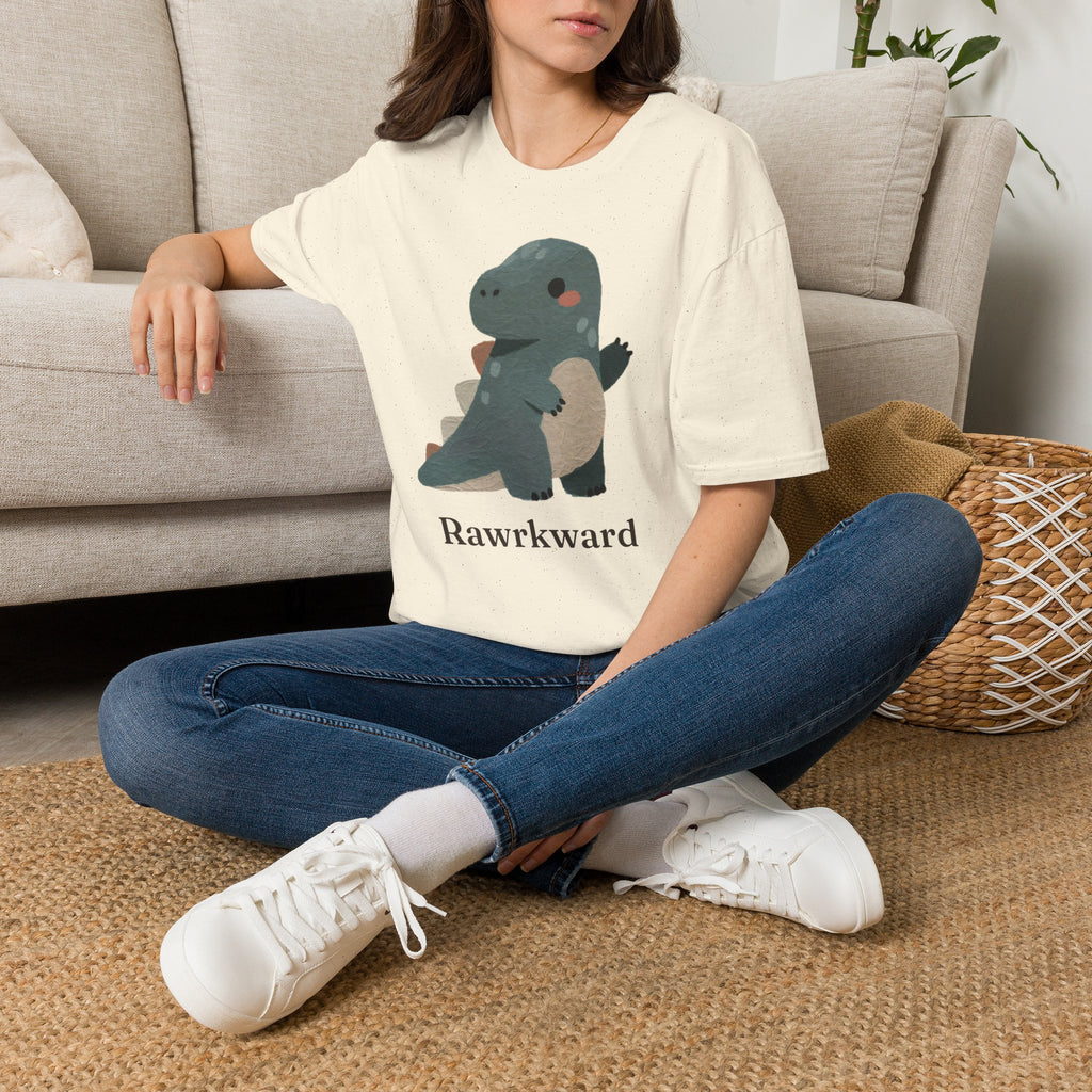 Rawrkward T-Shirt — Funny Awkward Shy Dinosaur Graphic Tee