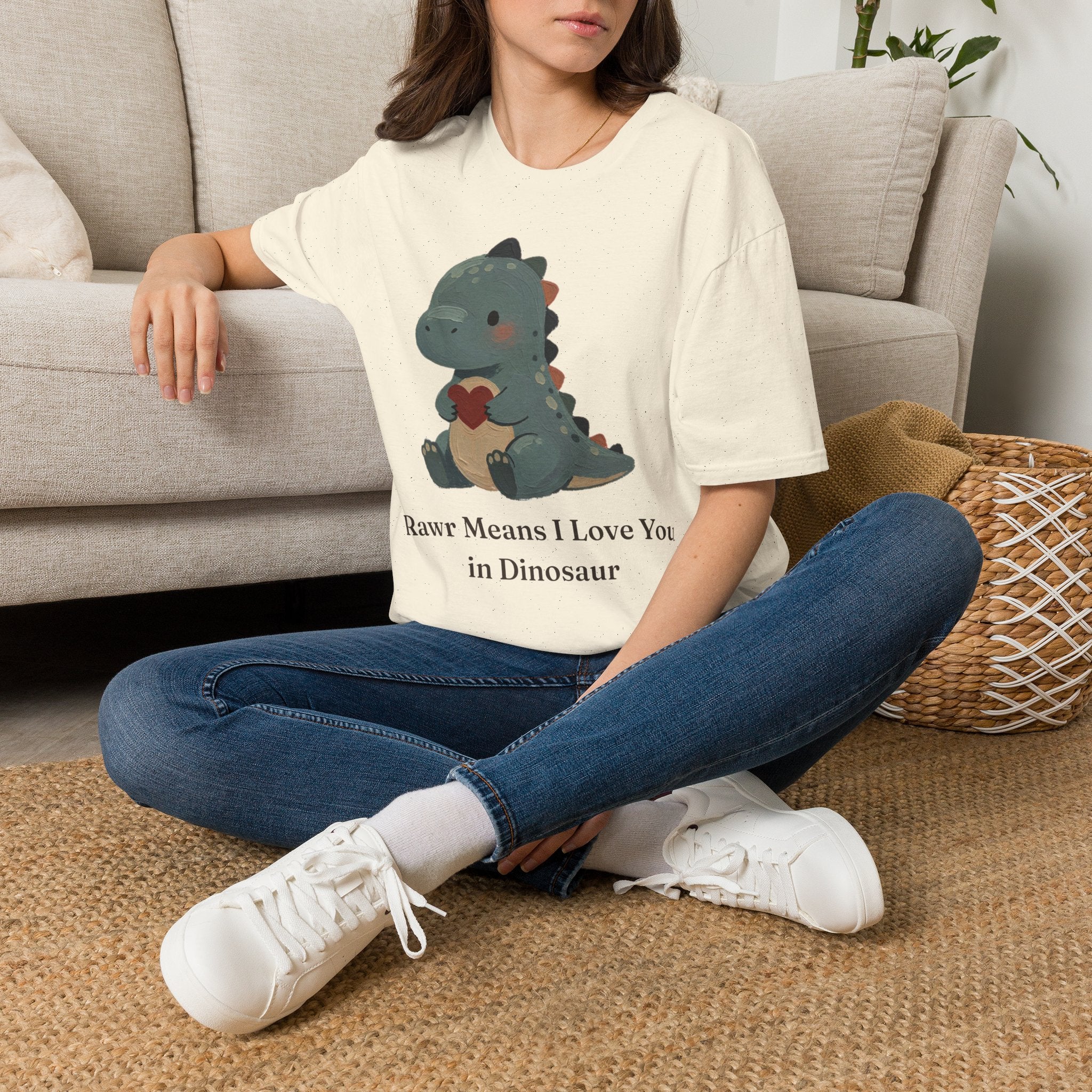 Rawr Means I Love You T-Shirt — Cute Dinosaur Love Graphic Tee