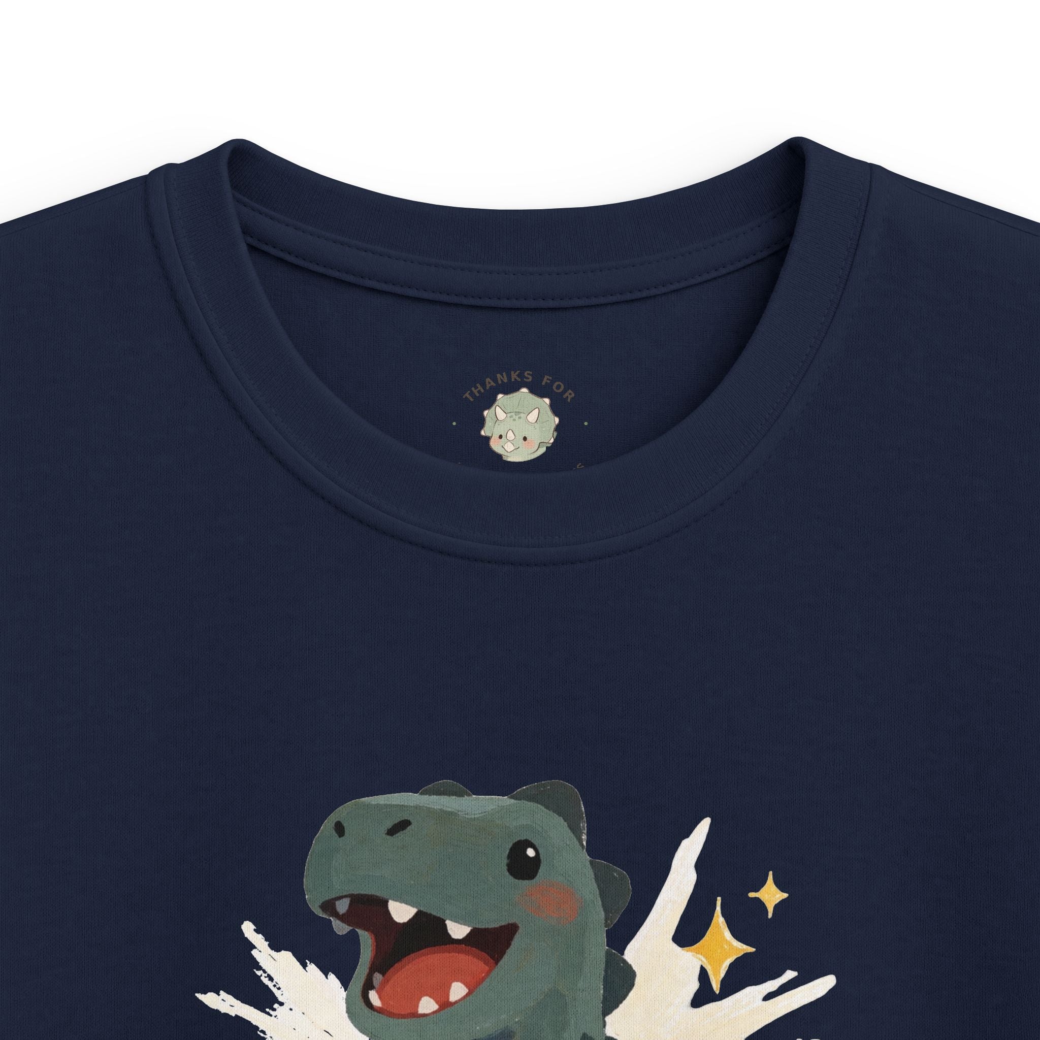 Kids Dino-Mite T-Shirt — Cute Cheerful Dinosaur Pun Graphic Tee