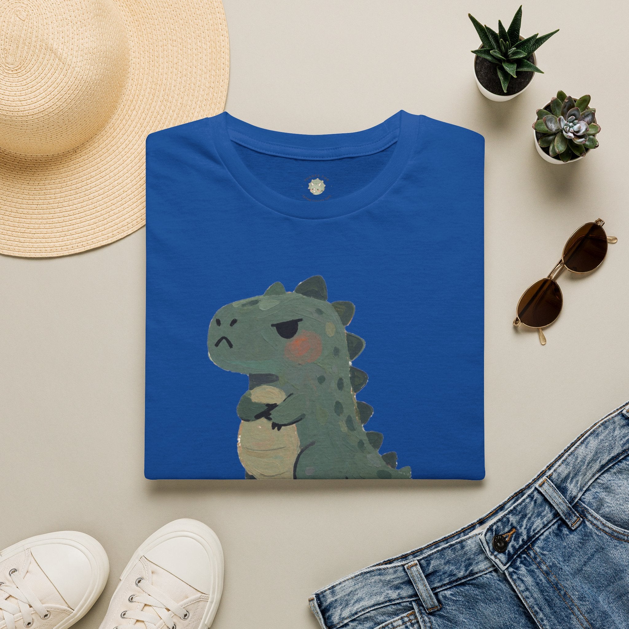 Hangry-Saurus T-Shirt — Funny Hungry Grumpy Dinosaur Graphic Tee