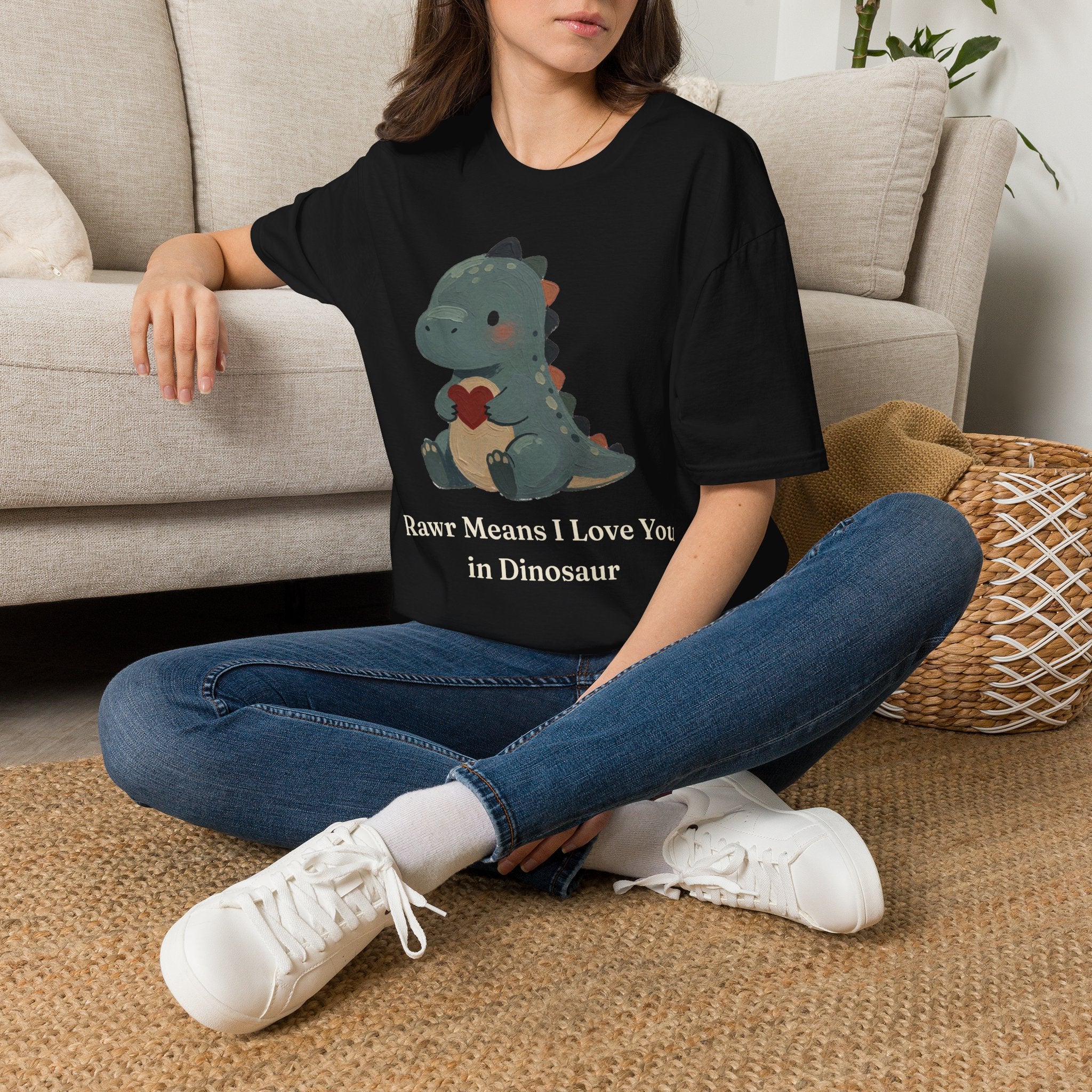 Rawr Means I Love You T-Shirt — Cute Dinosaur Love Graphic Tee
