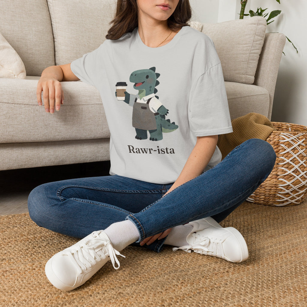 Rawr-ista T-Shirt — Funny Coffee Dinosaur Barista Graphic Tee
