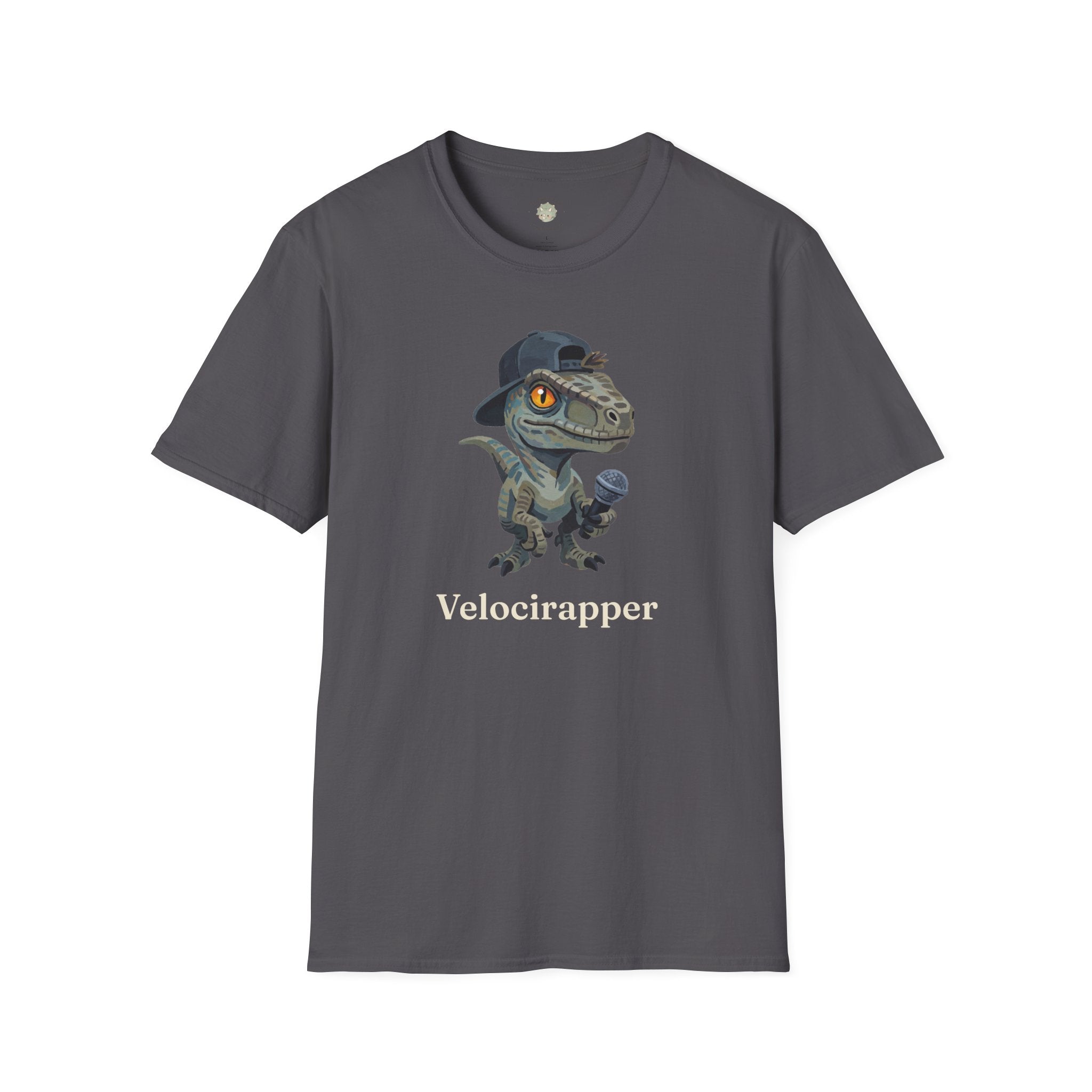 Velocirapper T-Shirt — Funny Rapper Raptor Dinosaur Graphic Tee