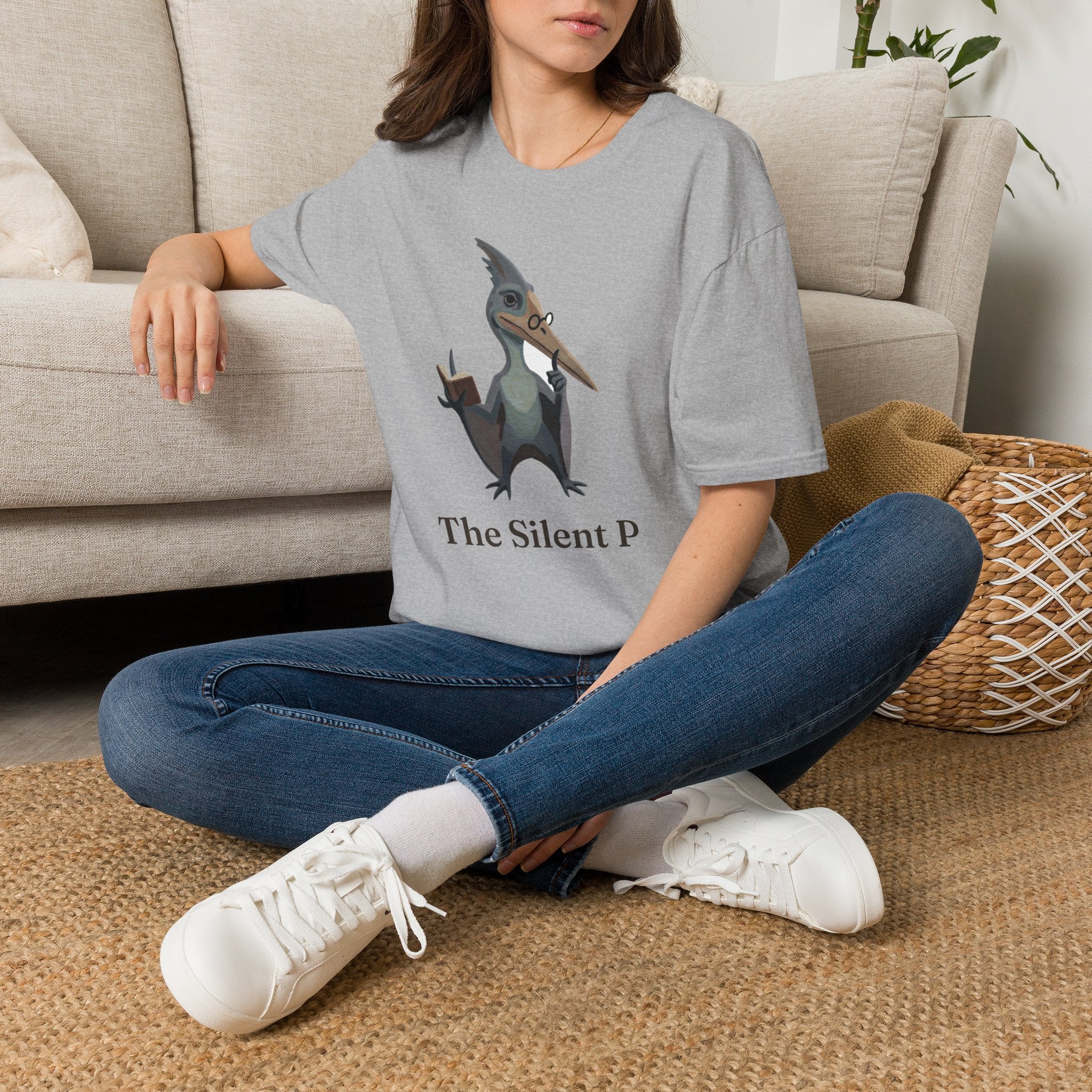 The Silent P T-Shirt — Funny Pterodactyl Grammar Pun Graphic Tee