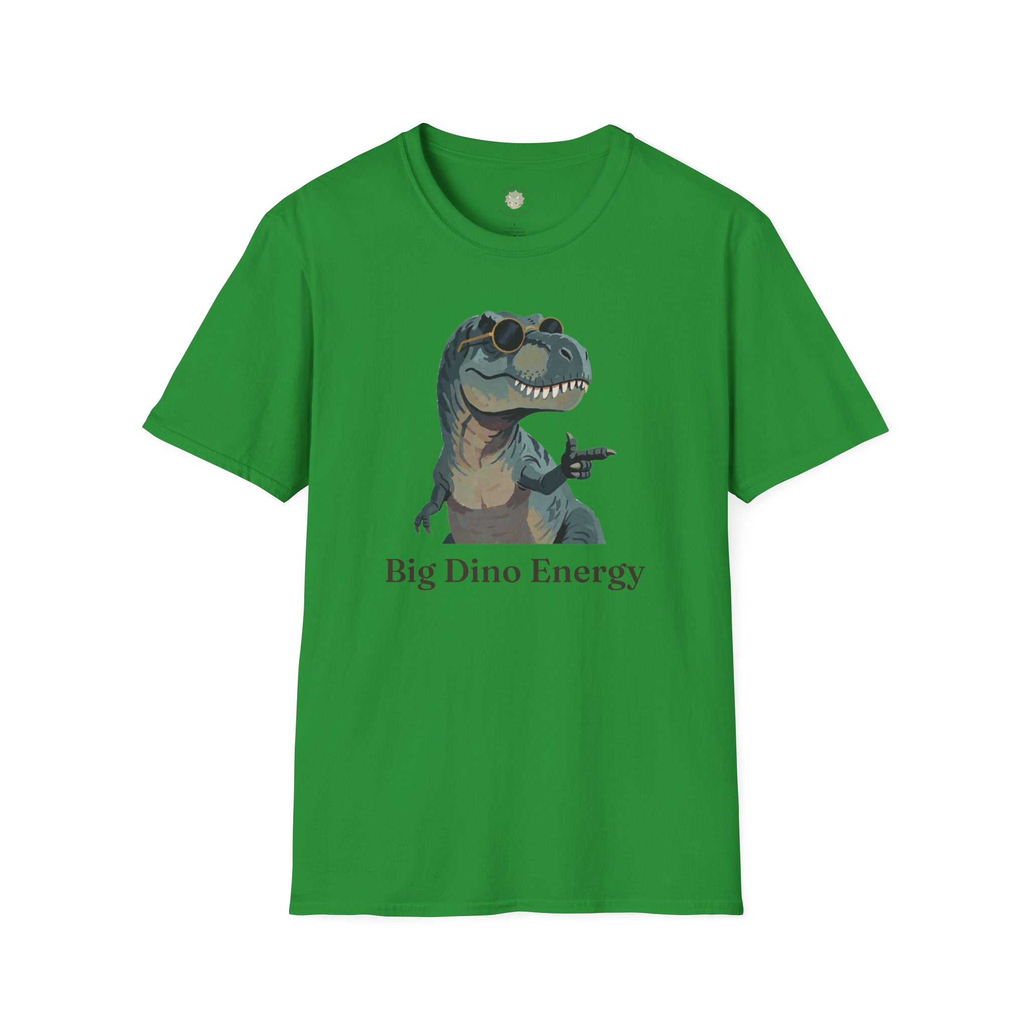 Big Dino Energy T-Shirt — Funny Confident Cool Dinosaur Graphic Tee