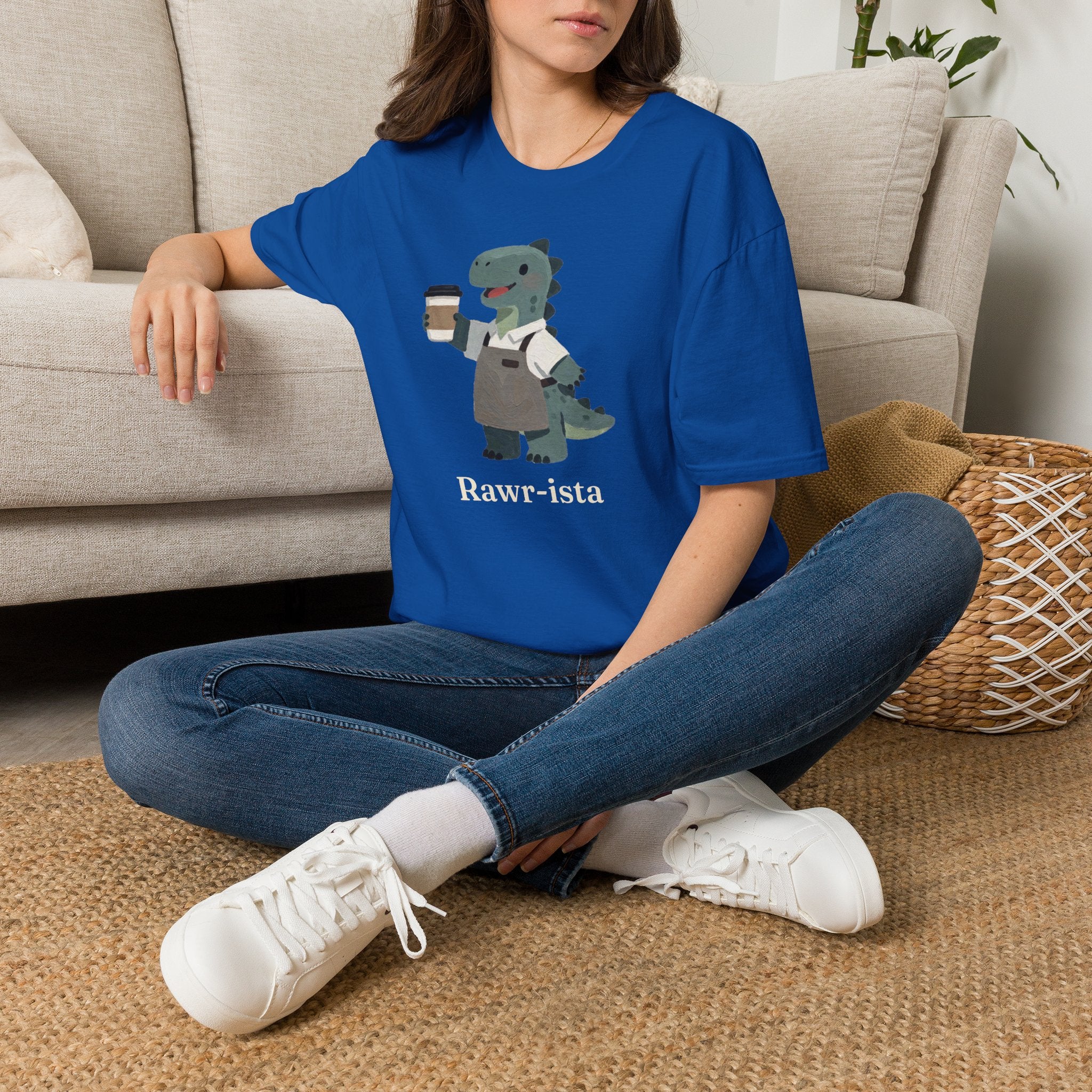Rawr-ista T-Shirt — Funny Coffee Dinosaur Barista Graphic Tee