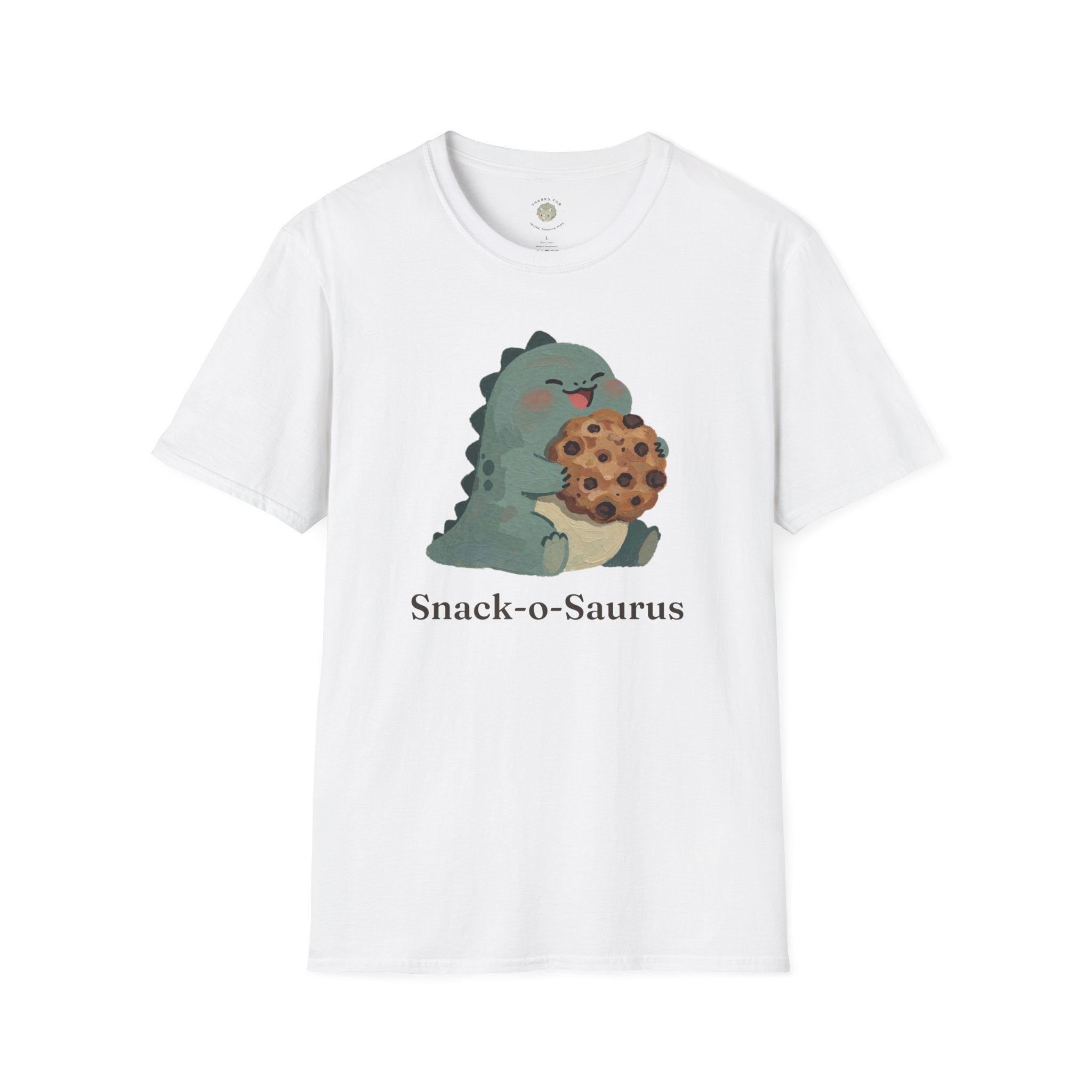 Snack-o-Saurus T-Shirt — Cute Cookie Dinosaur Snack Graphic Tee