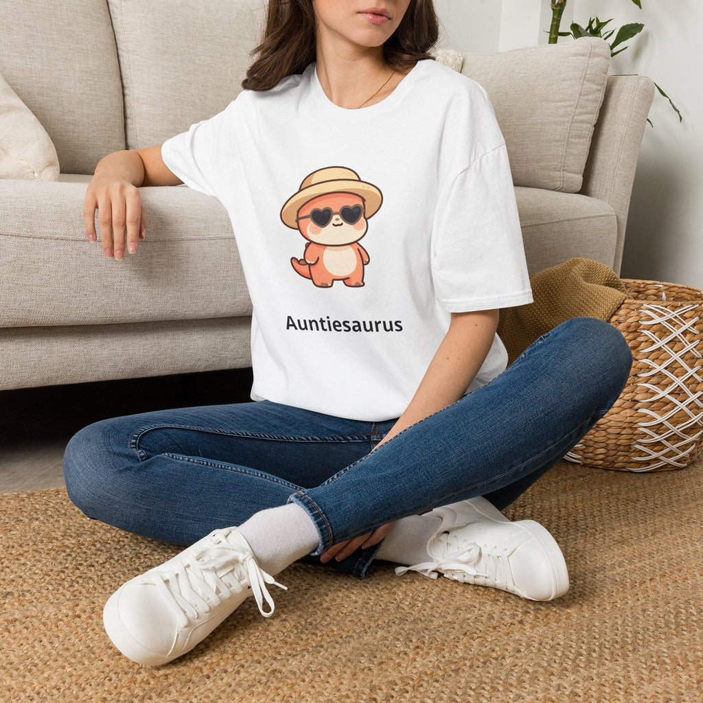 Personalized Auntie Dinosaur T-Shirt — Custom Name Gift Tee