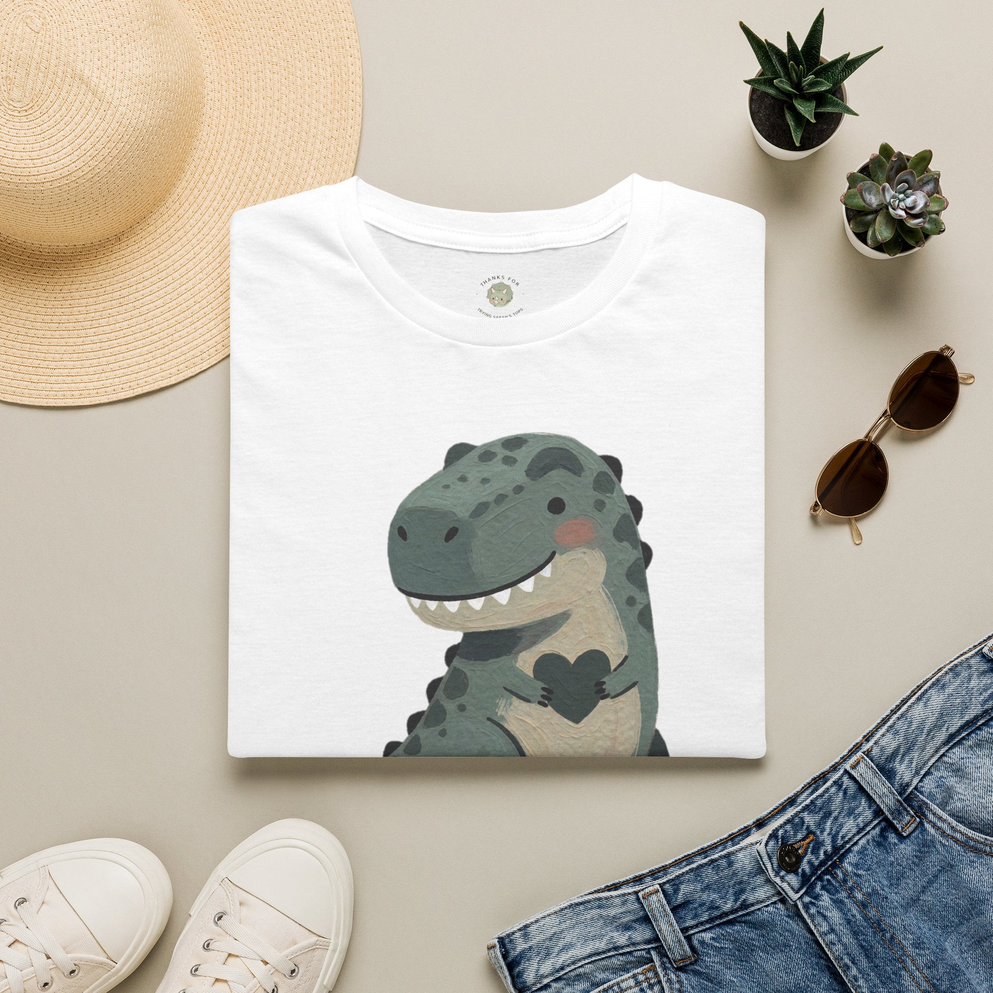Tiny Arms, Big Heart T-Shirt — Cute Sweet T-Rex Love Graphic Tee