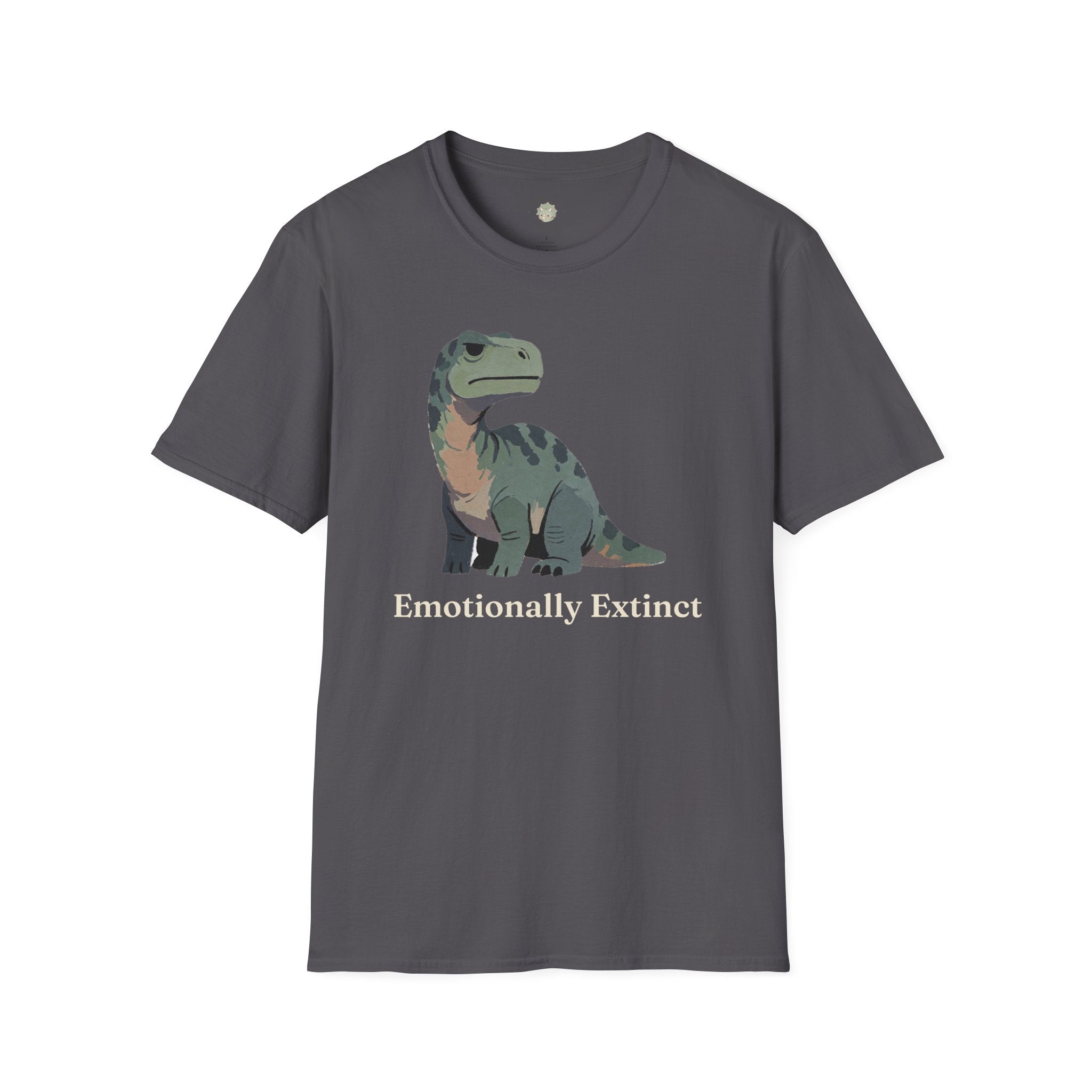 Emotionally Extinct T-Shirt — Funny Deadpan Dinosaur Graphic Tee