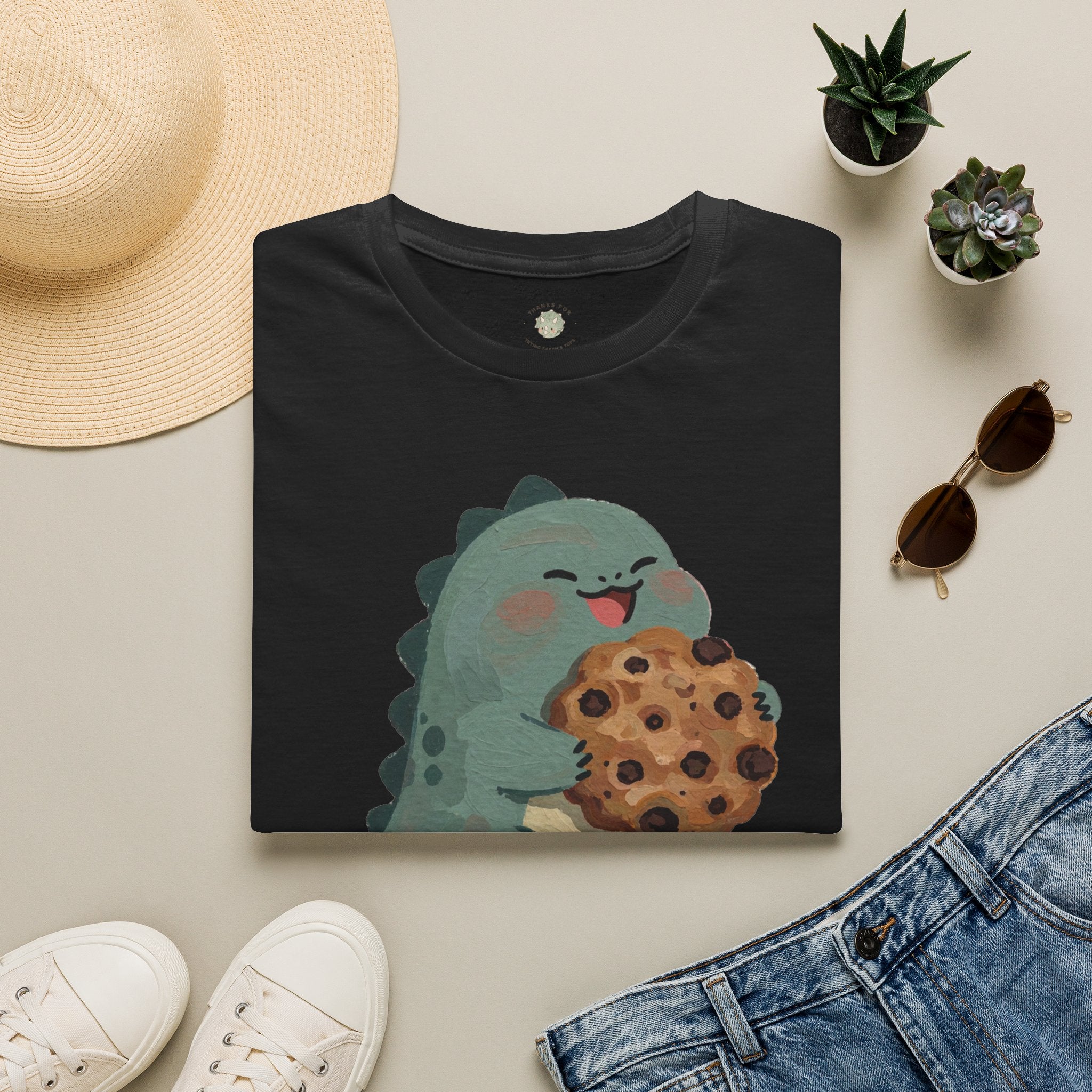 Snack-o-Saurus T-Shirt — Cute Cookie Dinosaur Snack Graphic Tee