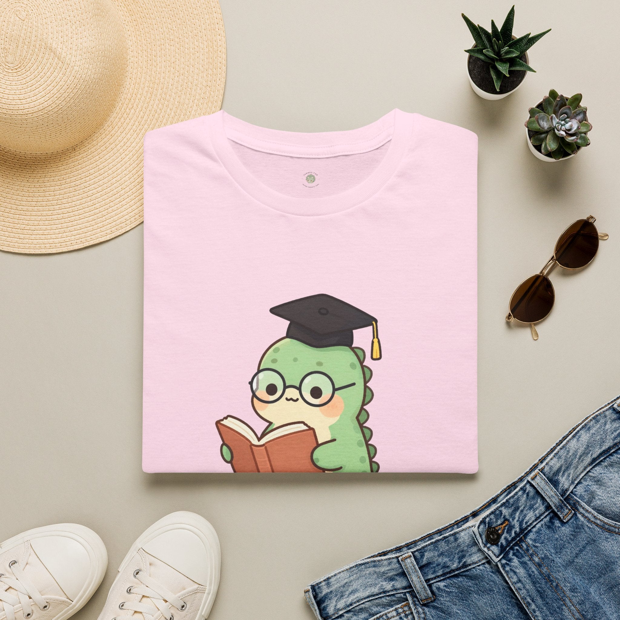 Thesaurus T-Shirt — Cute Word Nerd Dinosaur Grammar Pun Graphic Tee