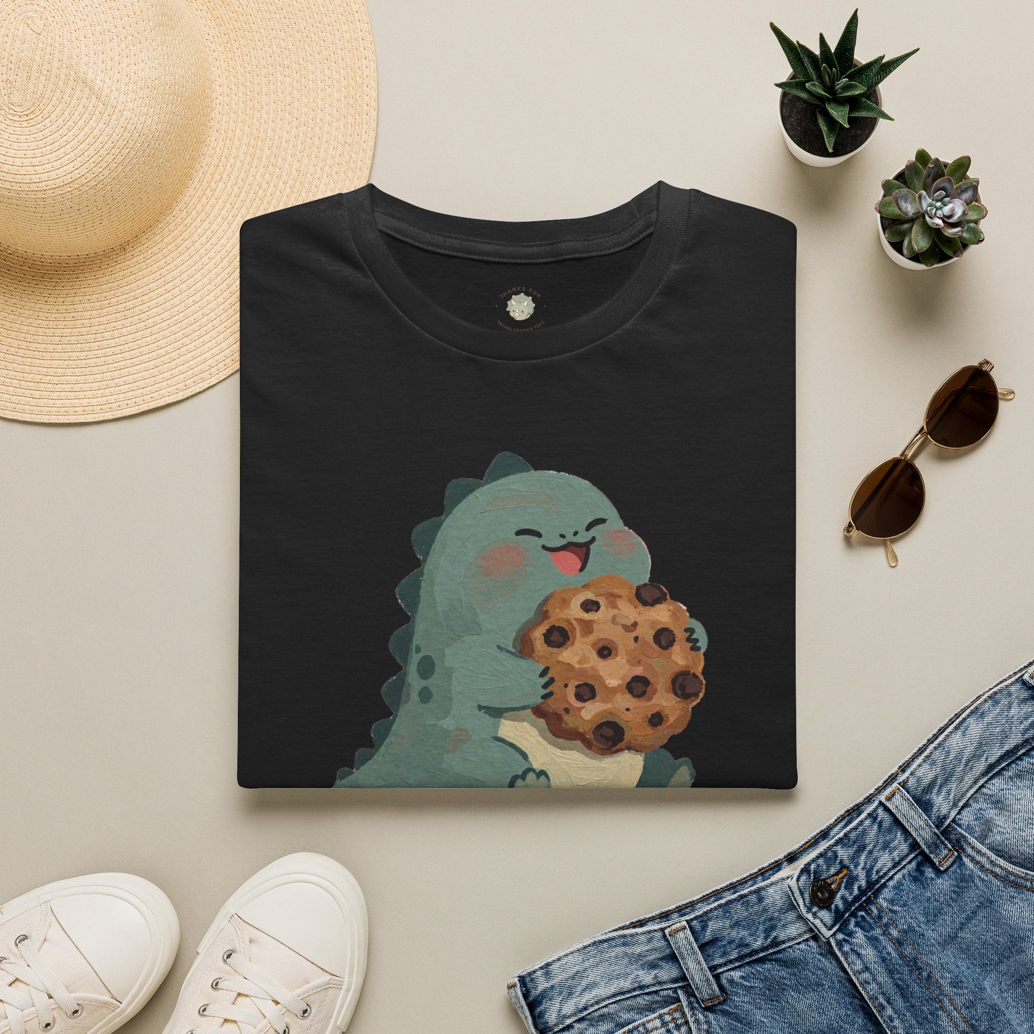 Snack-o-Saurus T-Shirt — Cute Cookie Dinosaur Snack Graphic Tee