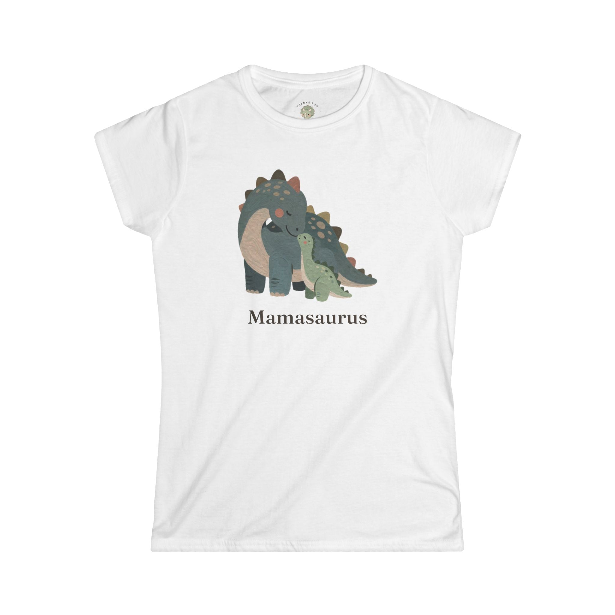 Women's Mamasaurus T-Shirt — Cute Dinosaur Mom Mother's Day Graphic Tee