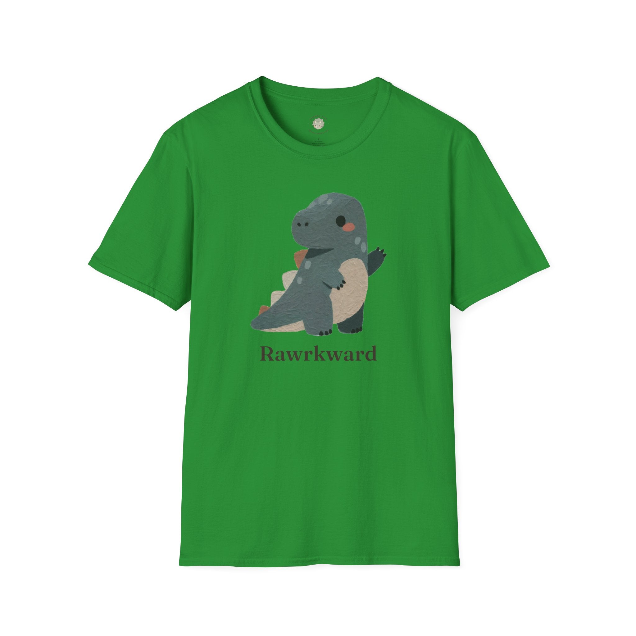 Rawrkward T-Shirt — Funny Awkward Shy Dinosaur Graphic Tee