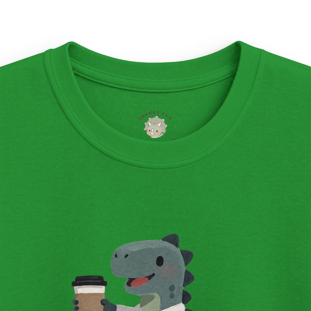 Kids Rawr-ista T-Shirt — Funny Coffee Dinosaur Barista Graphic Tee