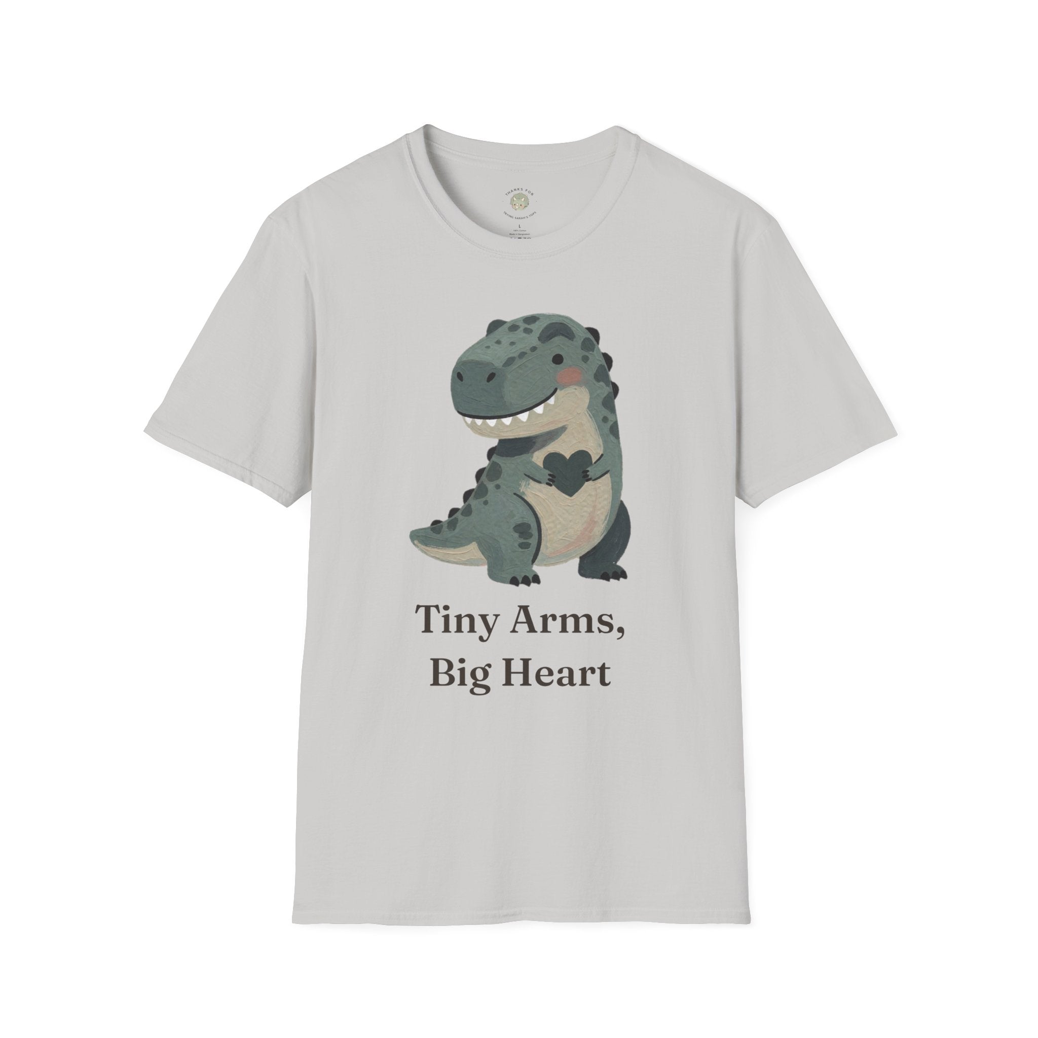 Tiny Arms, Big Heart T-Shirt — Cute Sweet T-Rex Love Graphic Tee