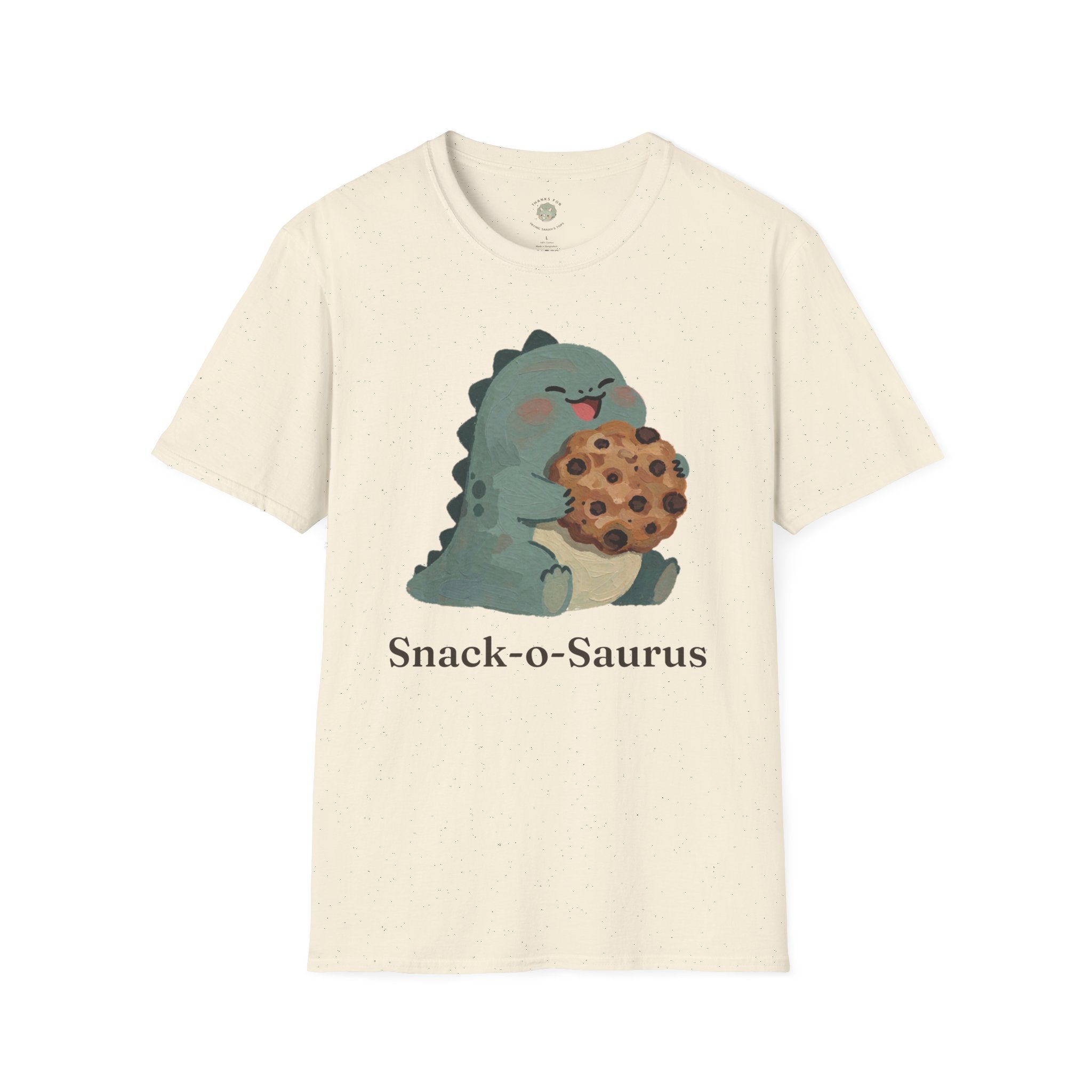 Snack-o-Saurus T-Shirt — Cute Cookie Dinosaur Snack Graphic Tee