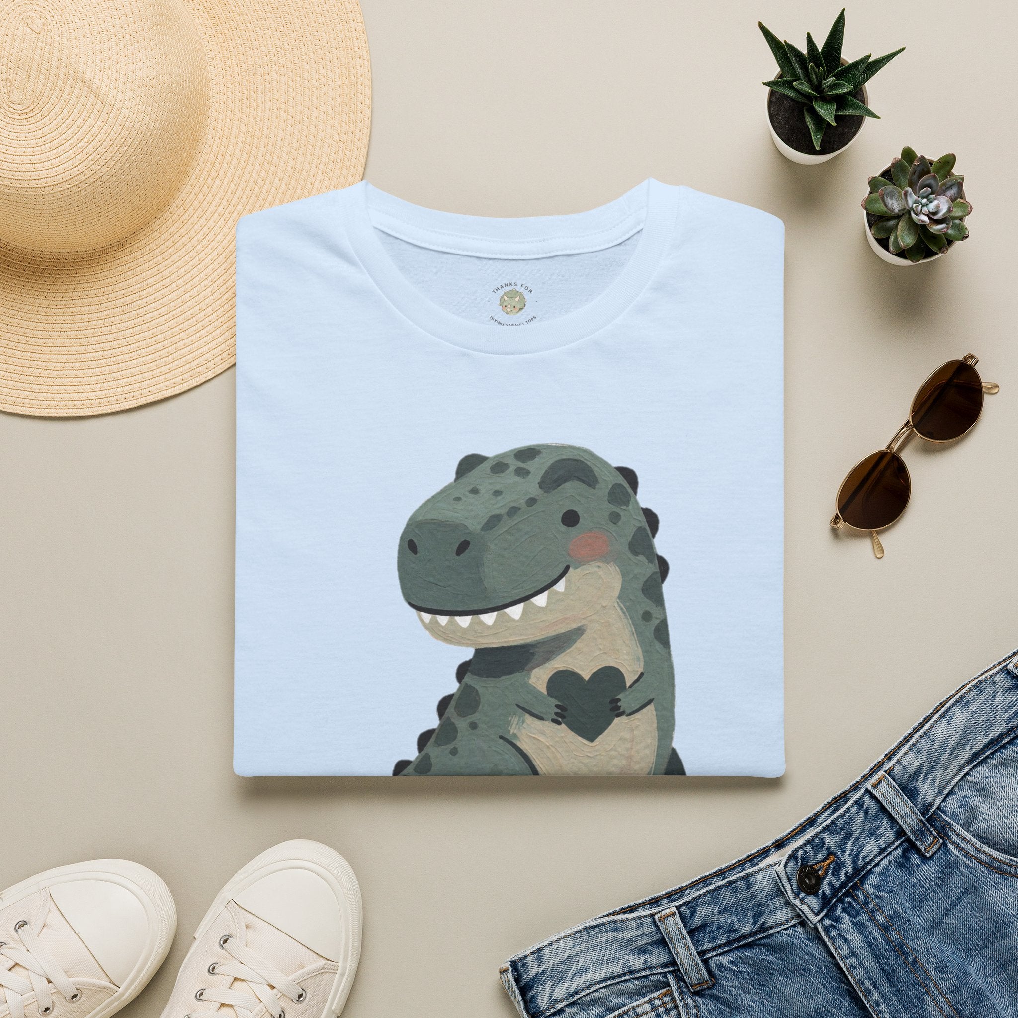 Tiny Arms, Big Heart T-Shirt — Cute Sweet T-Rex Love Graphic Tee