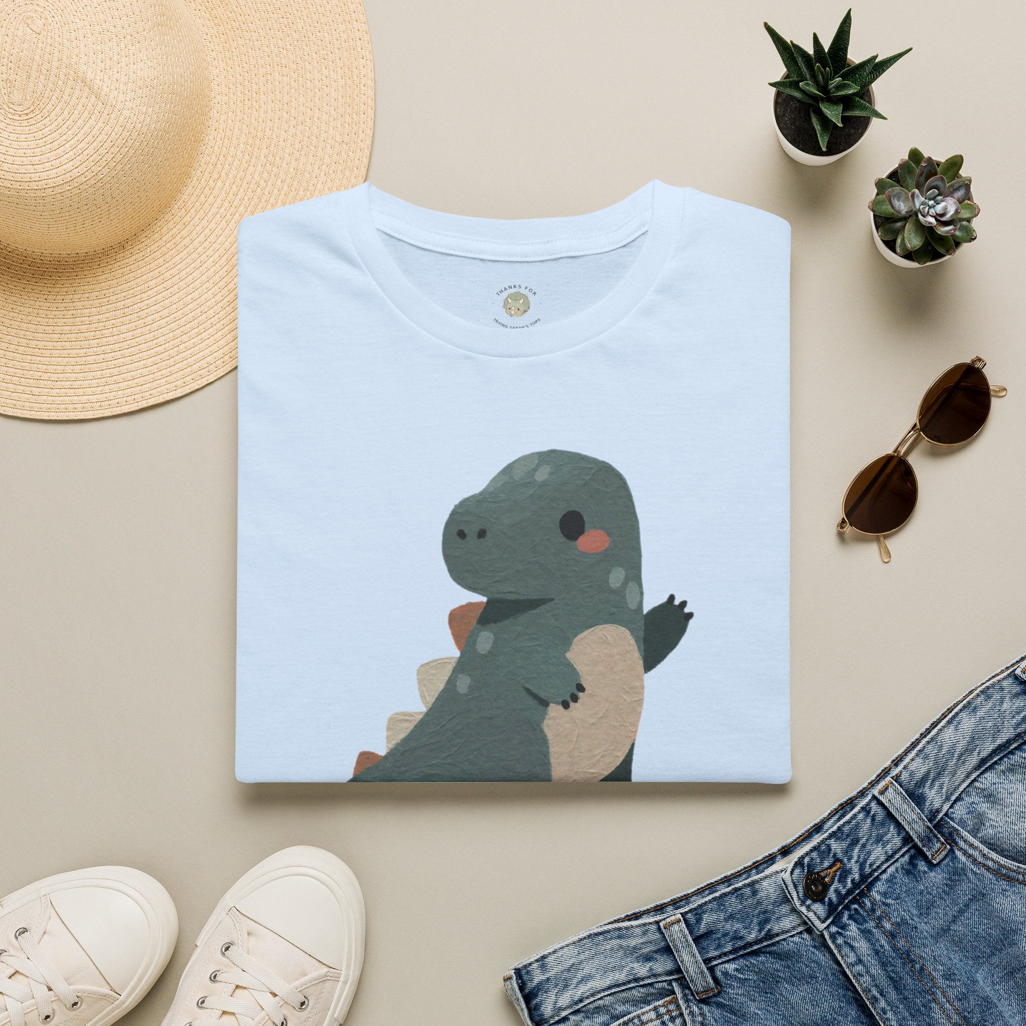 Rawrkward T-Shirt — Funny Awkward Shy Dinosaur Graphic Tee