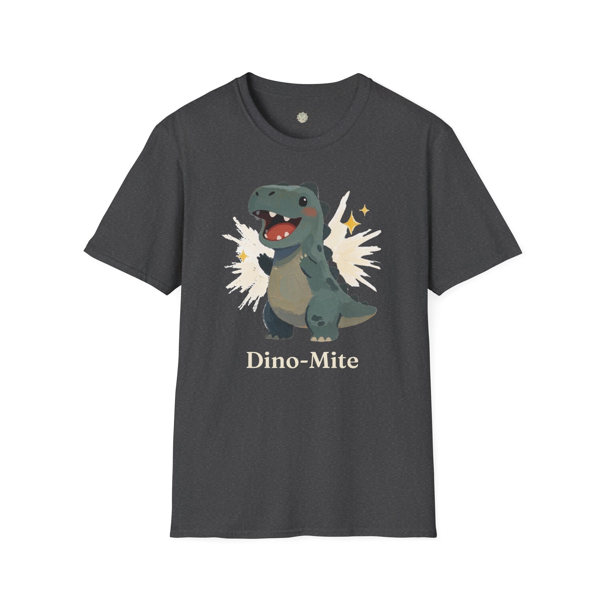 Dino-Mite T-Shirt — Cute Cheerful Dinosaur Pun Graphic Tee