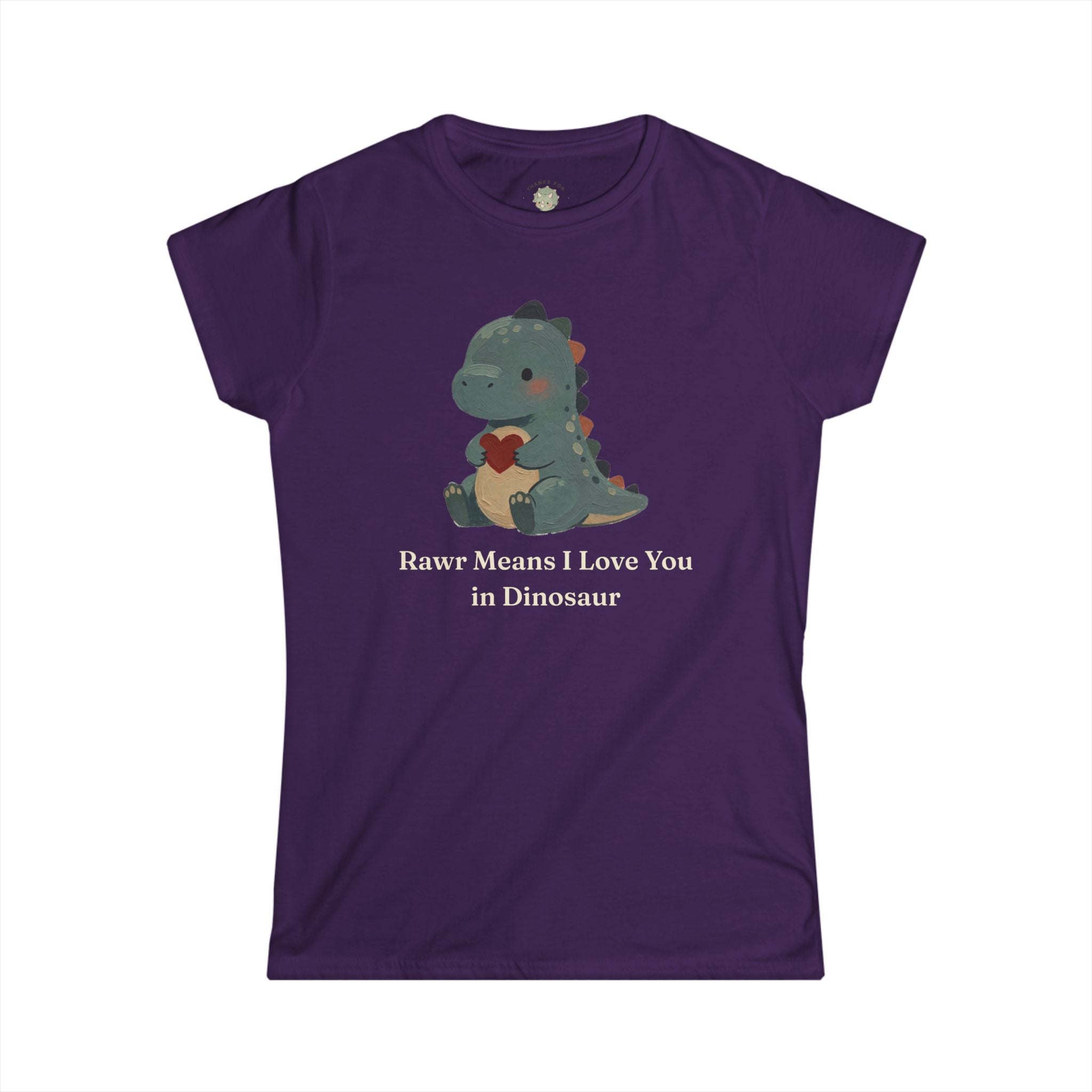 Women's Rawr Means I Love You T-Shirt — Cute Dinosaur Love Graphic Tee