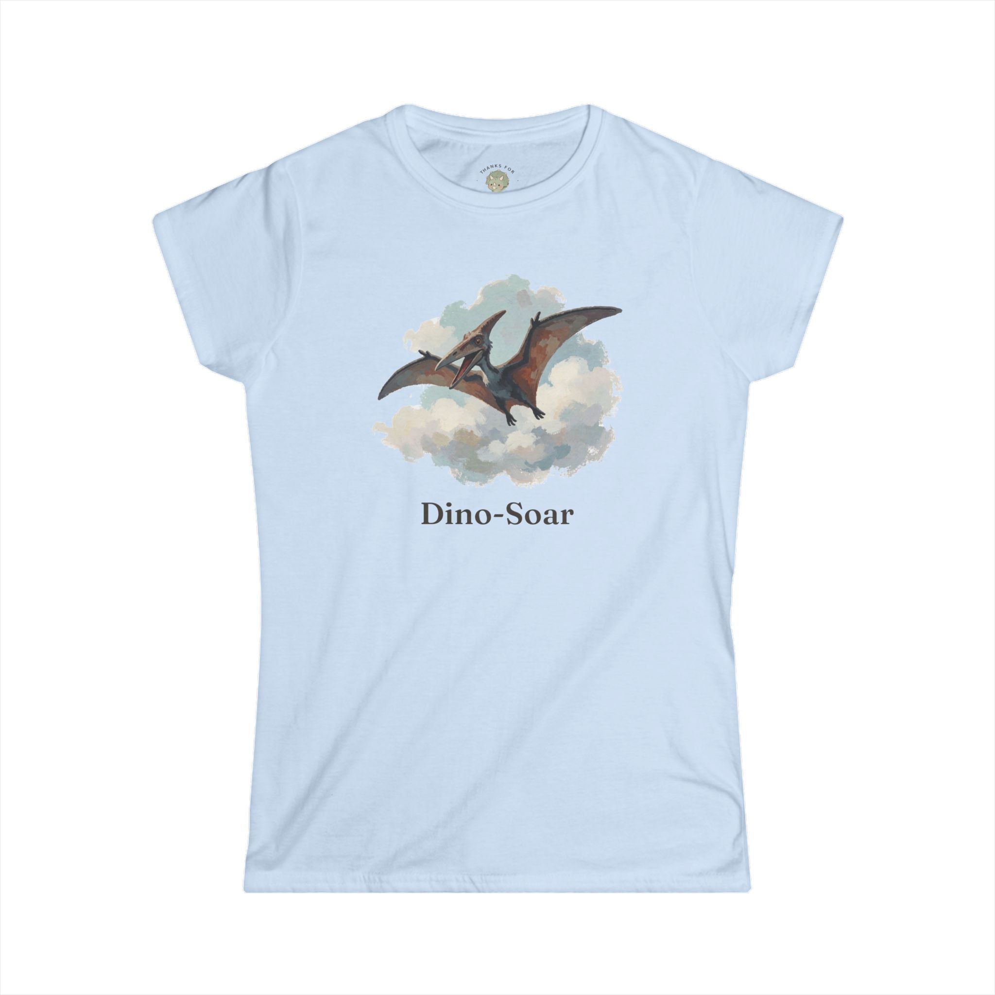 Women's Dino-Soar T-Shirt — Cute Flying Pterodactyl Pun Graphic Tee