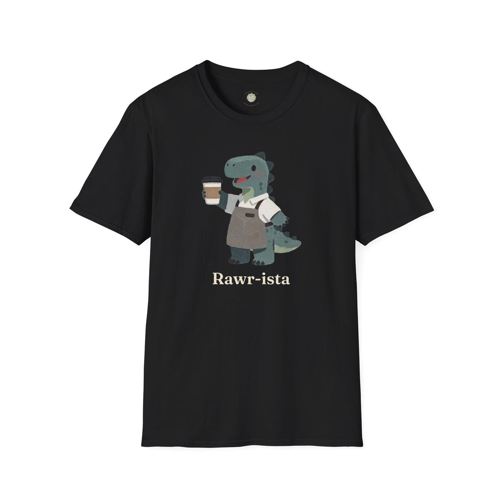 Rawr-ista T-Shirt — Funny Coffee Dinosaur Barista Graphic Tee