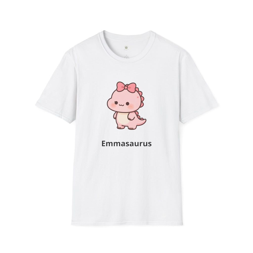 Personalized Girl Dinosaur T-Shirt — Custom Name Dino Tee