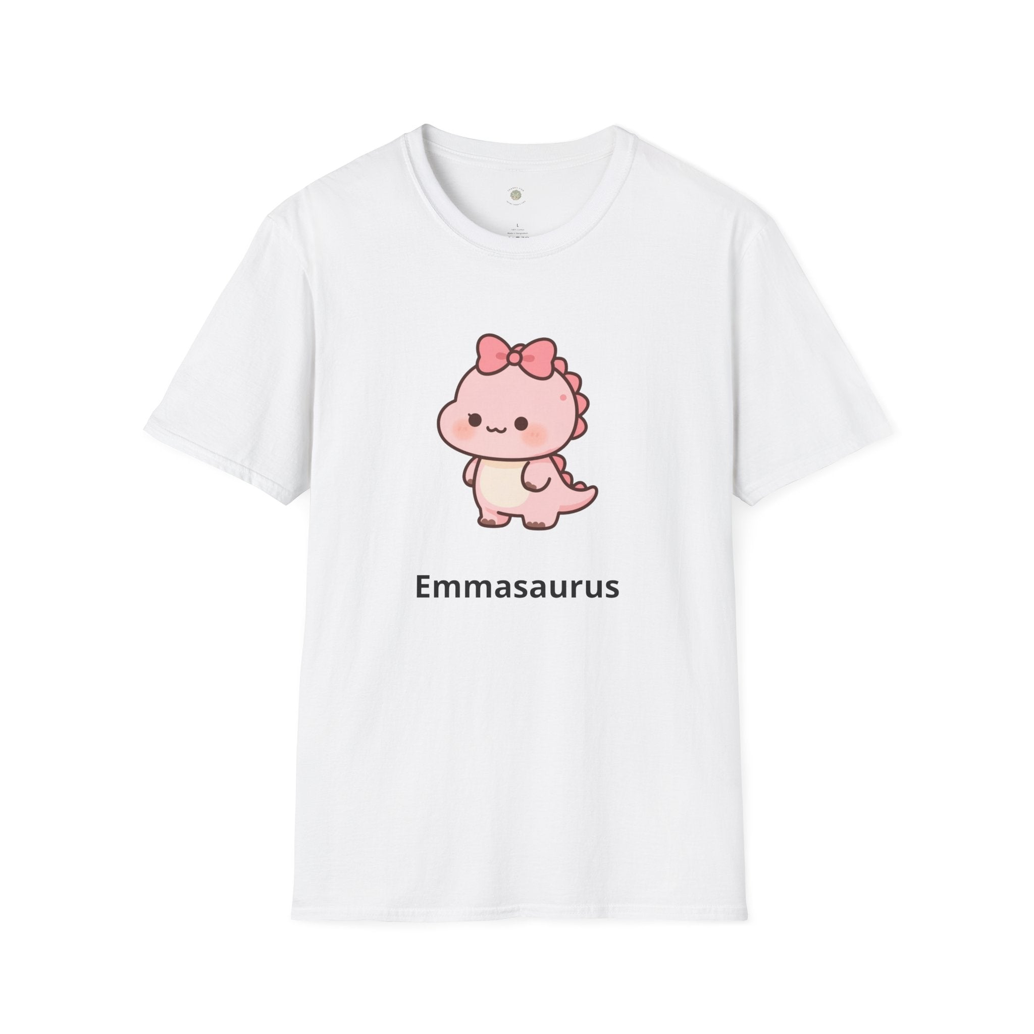 Personalized Girl Dinosaur T-Shirt — Custom Name Dino Tee
