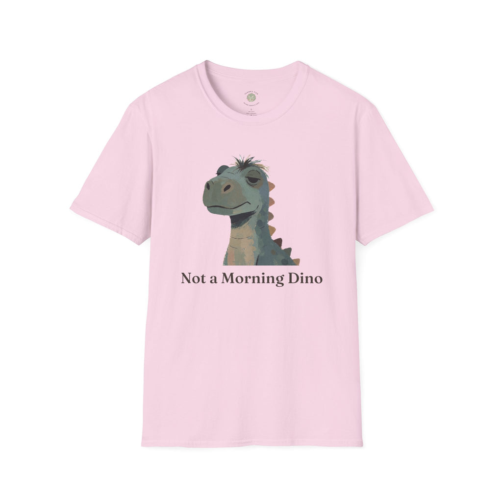 Not a Morning Dino T-Shirt — Funny Sleepy Dinosaur Graphic Tee