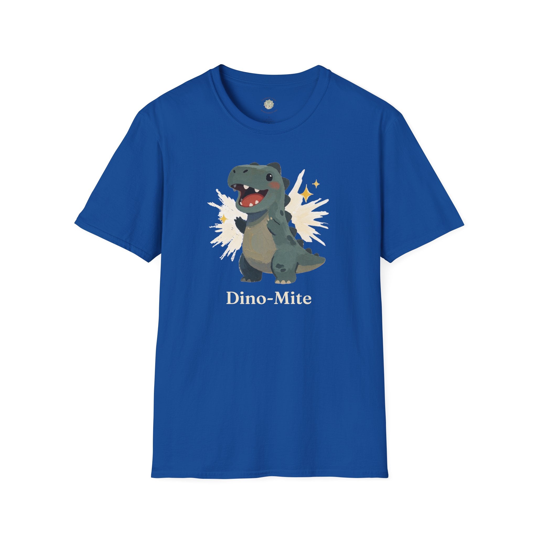 Dino-Mite T-Shirt — Cute Cheerful Dinosaur Pun Graphic Tee
