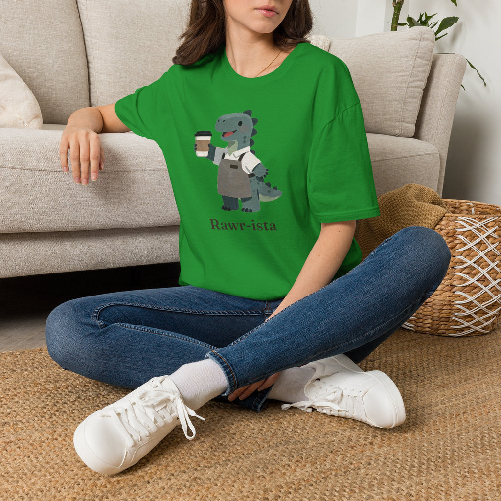 Rawr-ista T-Shirt — Funny Coffee Dinosaur Barista Graphic Tee