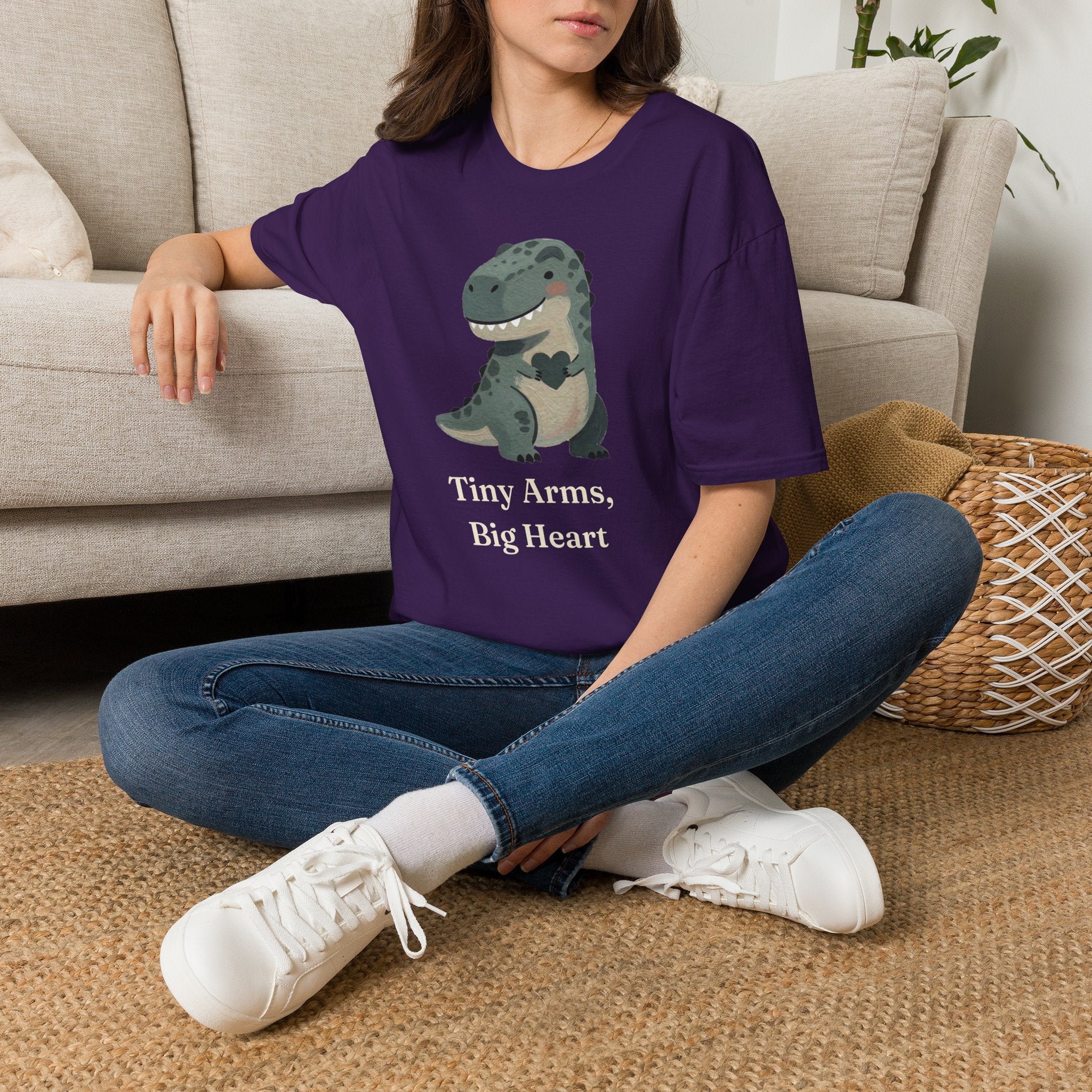 Tiny Arms, Big Heart T-Shirt — Cute Sweet T-Rex Love Graphic Tee