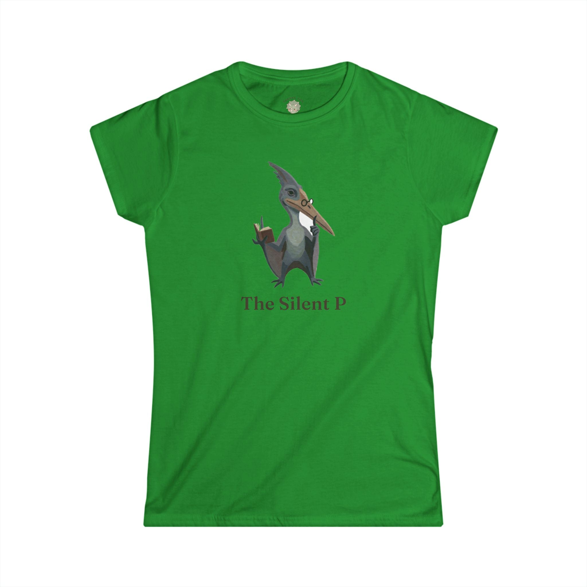 Women's The Silent P T-Shirt — Funny Pterodactyl Grammar Pun Graphic Tee