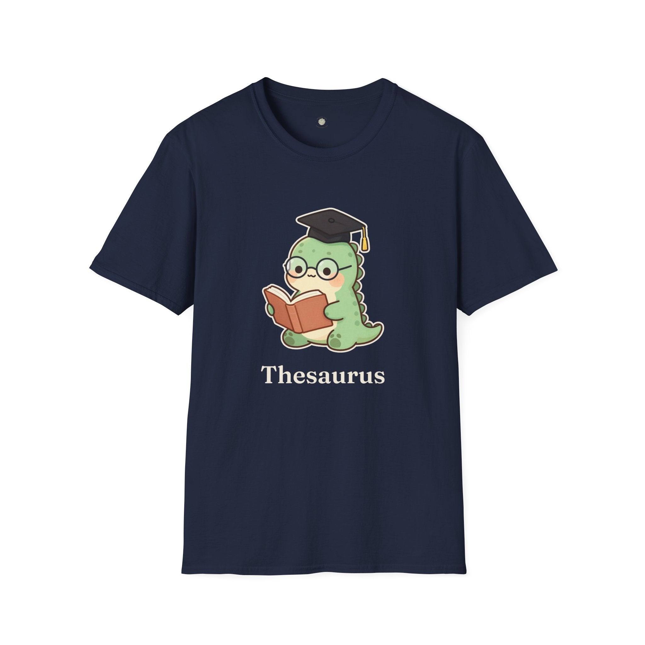Thesaurus T-Shirt — Cute Word Nerd Dinosaur Grammar Pun Graphic Tee