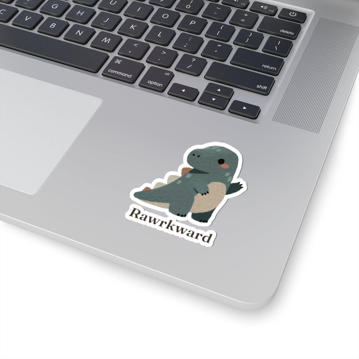 Rawrkward Sticker — Funny Awkward Shy Dinosaur Vinyl Sticker
