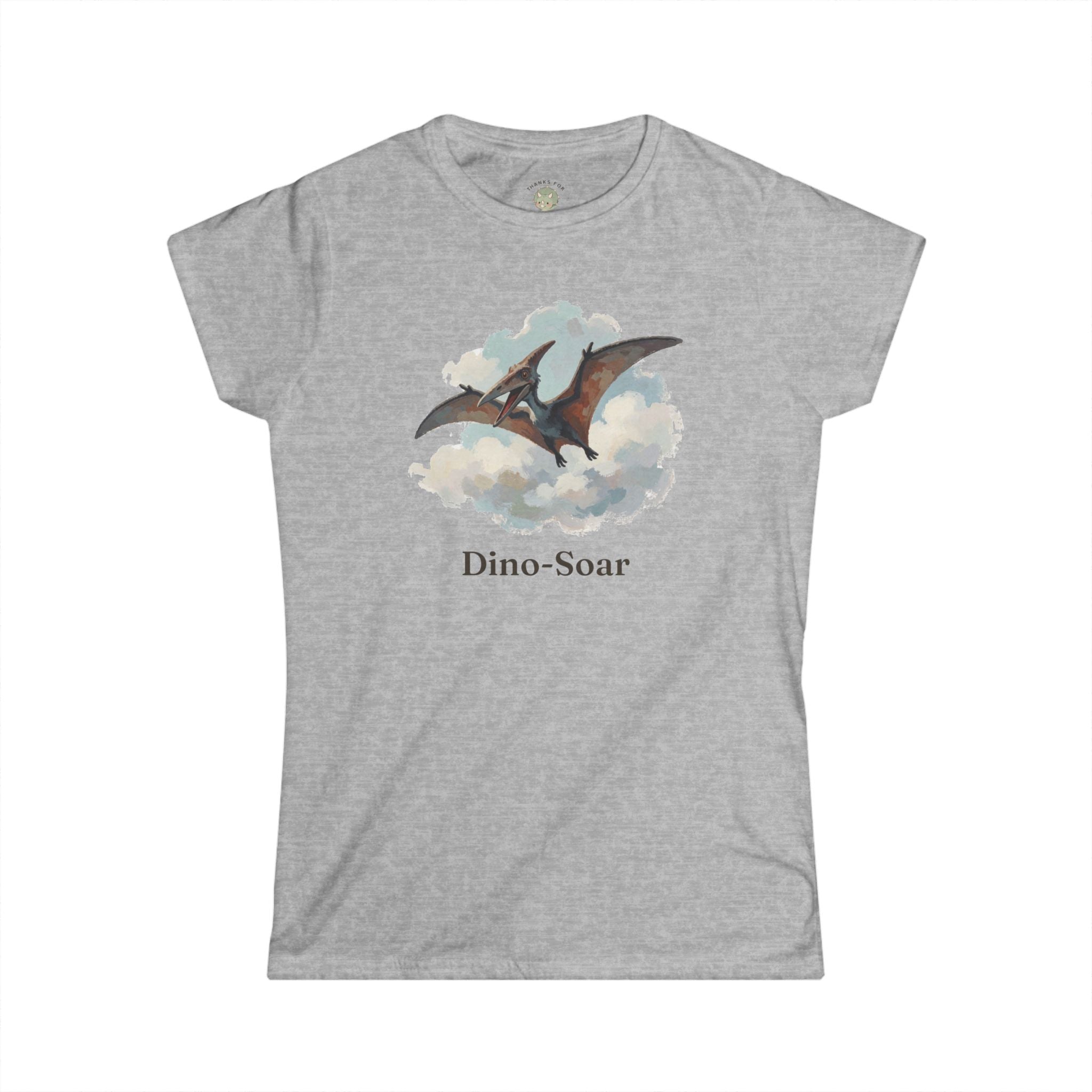 Women's Dino-Soar T-Shirt — Cute Flying Pterodactyl Pun Graphic Tee