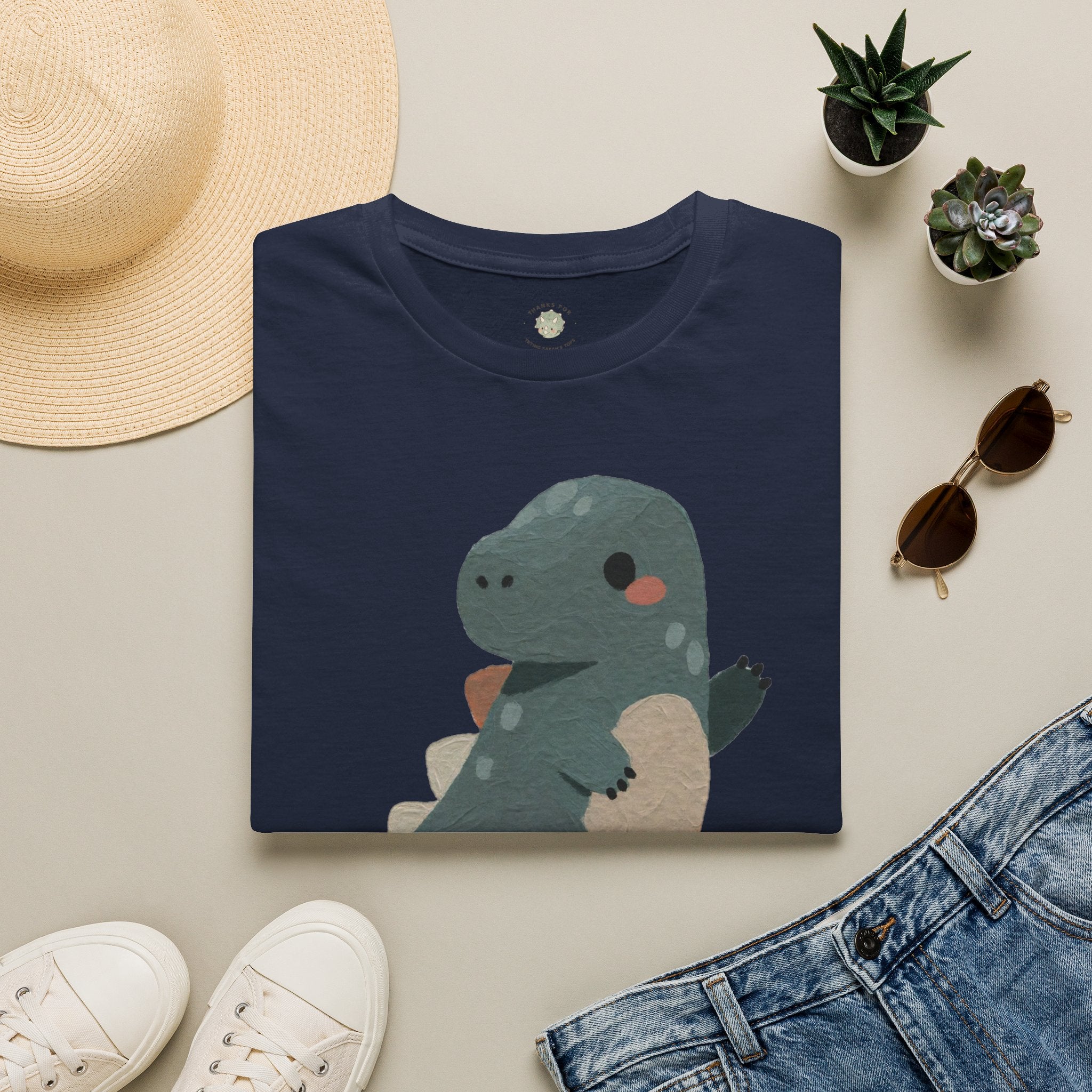 Rawrkward T-Shirt — Funny Awkward Shy Dinosaur Graphic Tee
