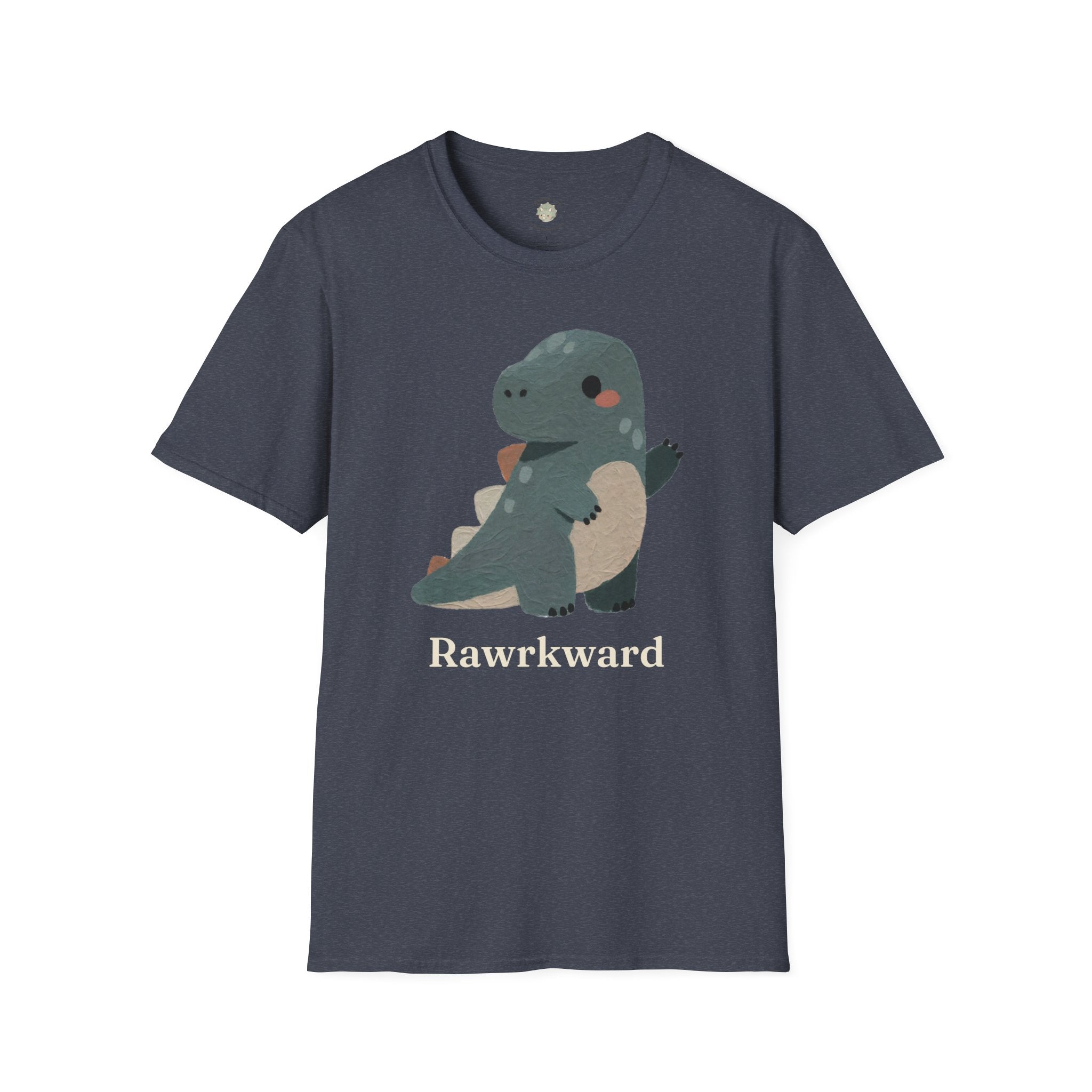 Rawrkward T-Shirt — Funny Awkward Shy Dinosaur Graphic Tee