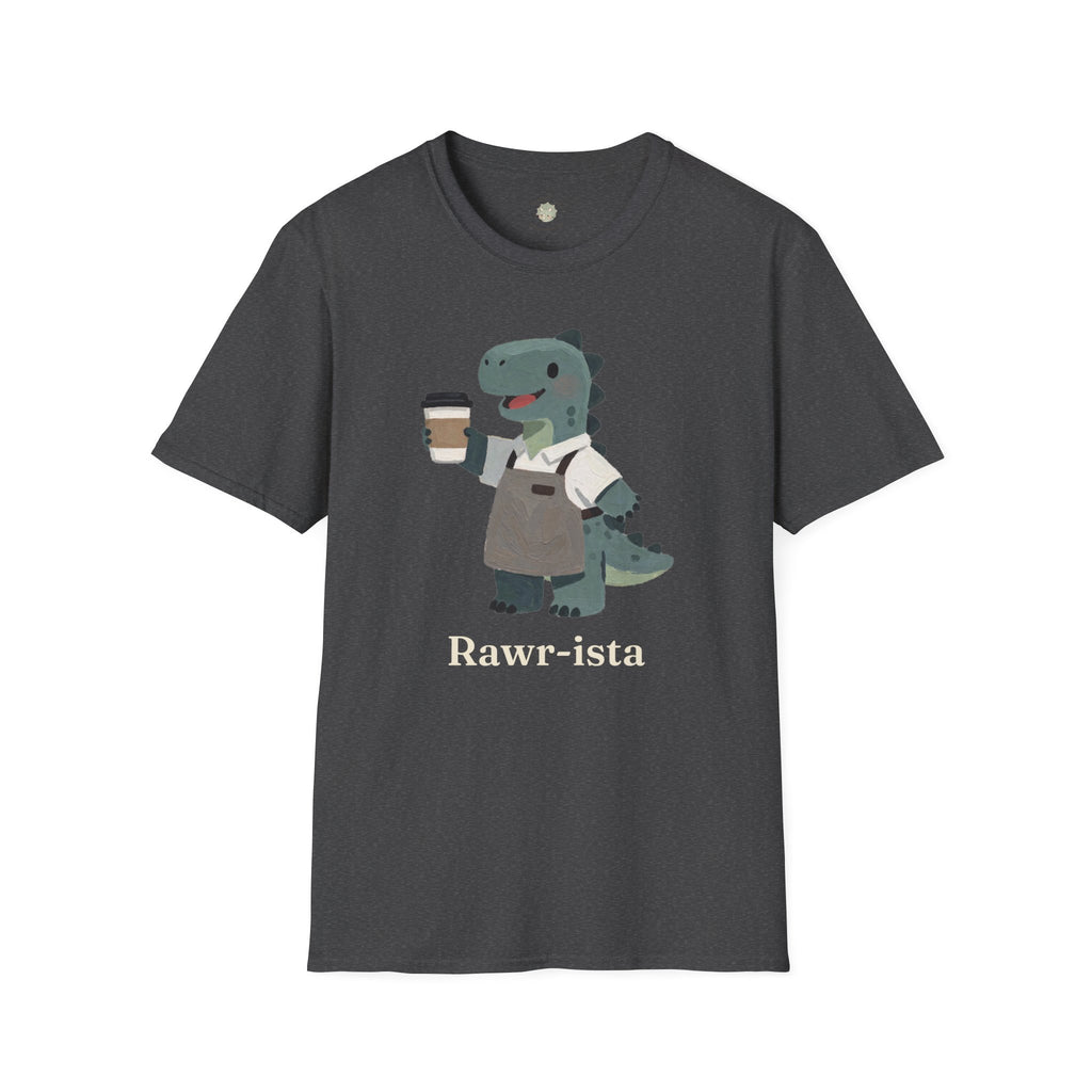 Rawr-ista T-Shirt — Funny Coffee Dinosaur Barista Graphic Tee