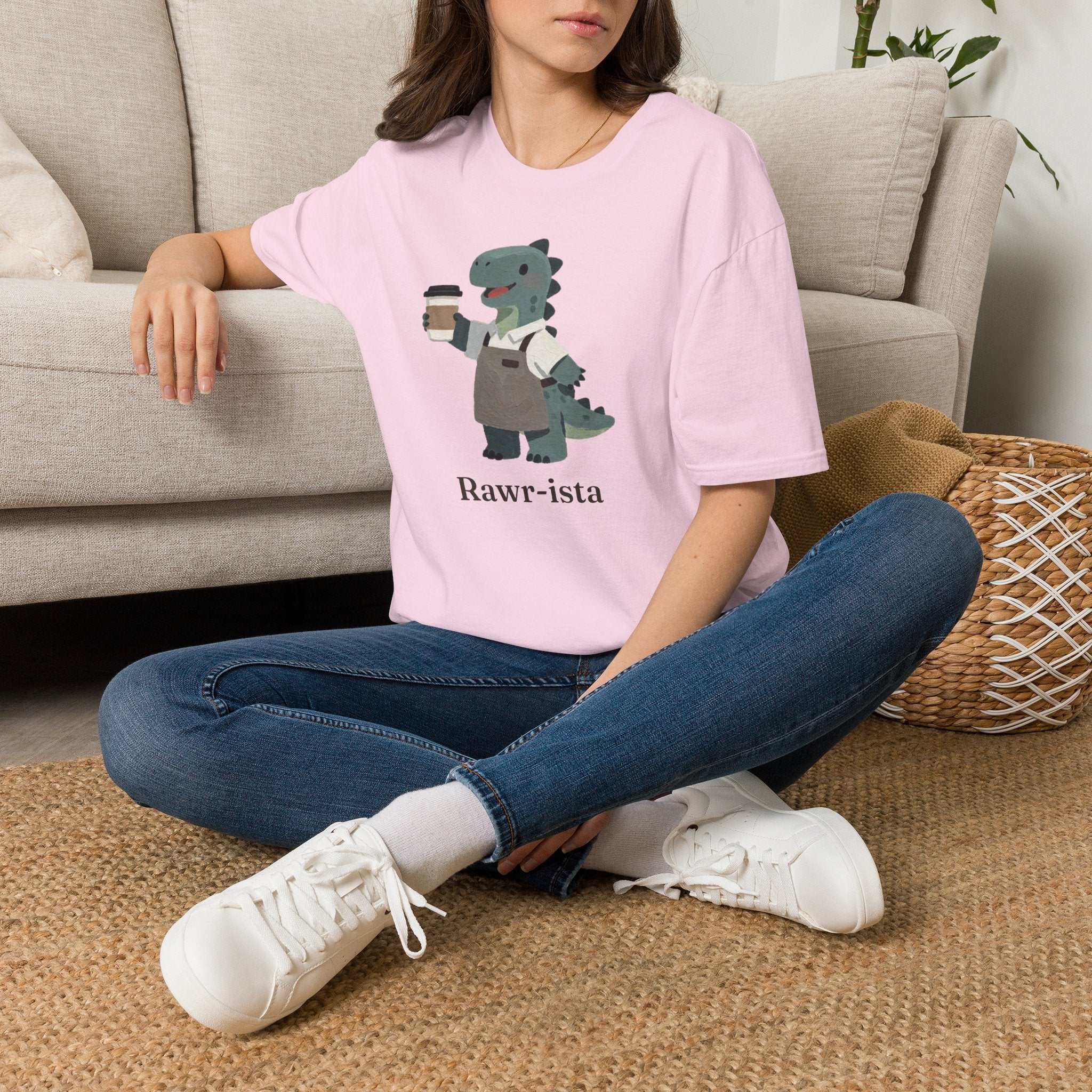 Rawr-ista T-Shirt — Funny Coffee Dinosaur Barista Graphic Tee