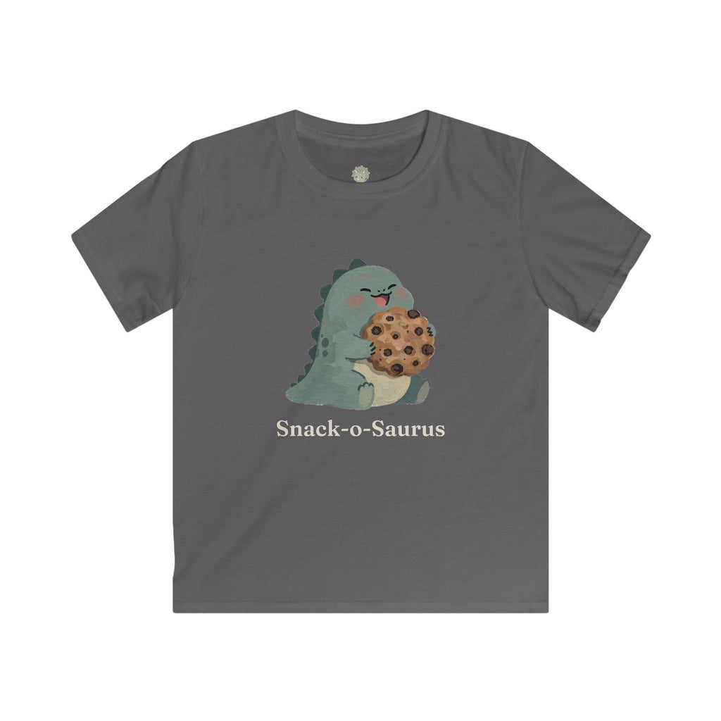 Kids Snack-o-Saurus T-Shirt — Cute Cookie Dinosaur Snack Graphic Tee