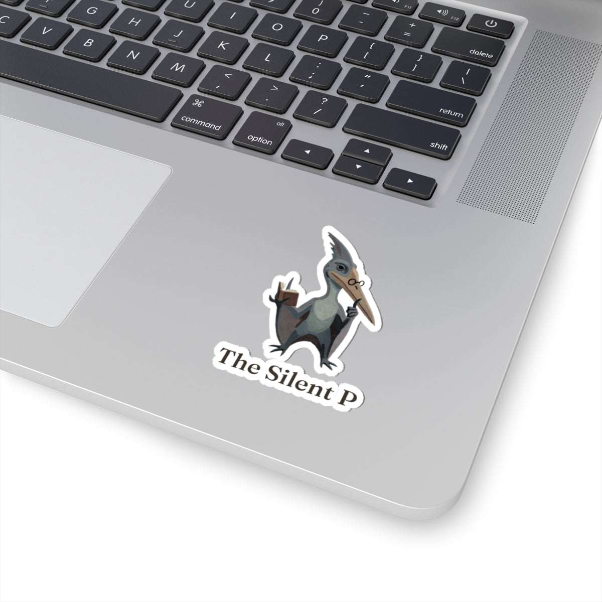 The Silent P Sticker — Funny Pterodactyl Grammar Pun Vinyl Sticker