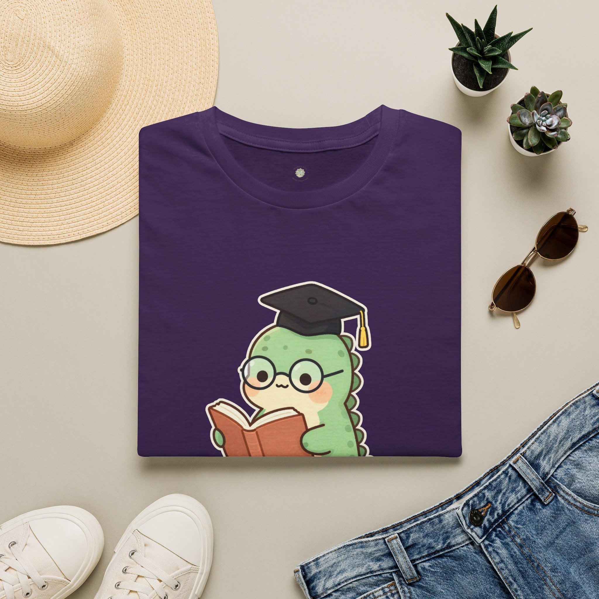Thesaurus T-Shirt — Cute Word Nerd Dinosaur Grammar Pun Graphic Tee