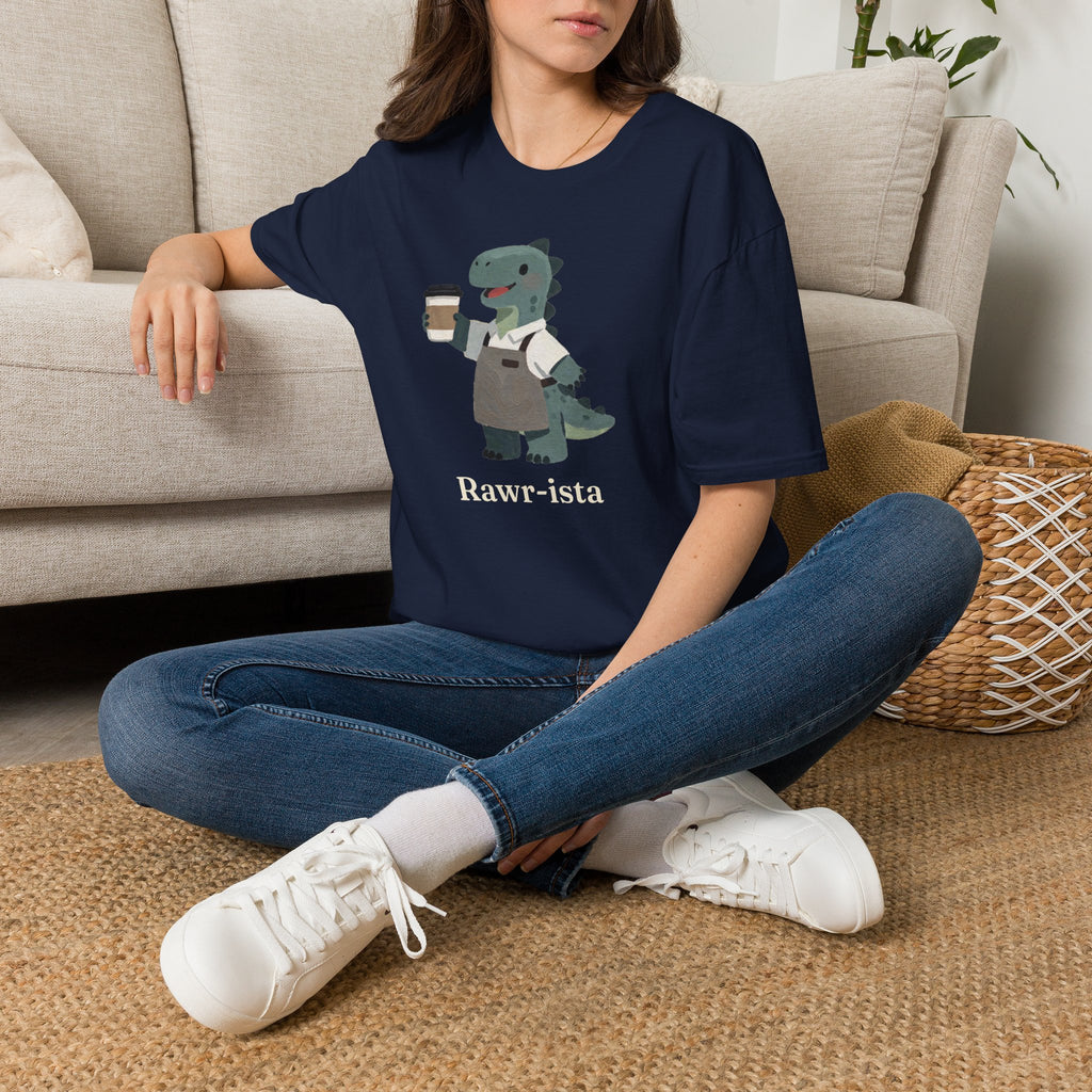 Rawr-ista T-Shirt — Funny Coffee Dinosaur Barista Graphic Tee