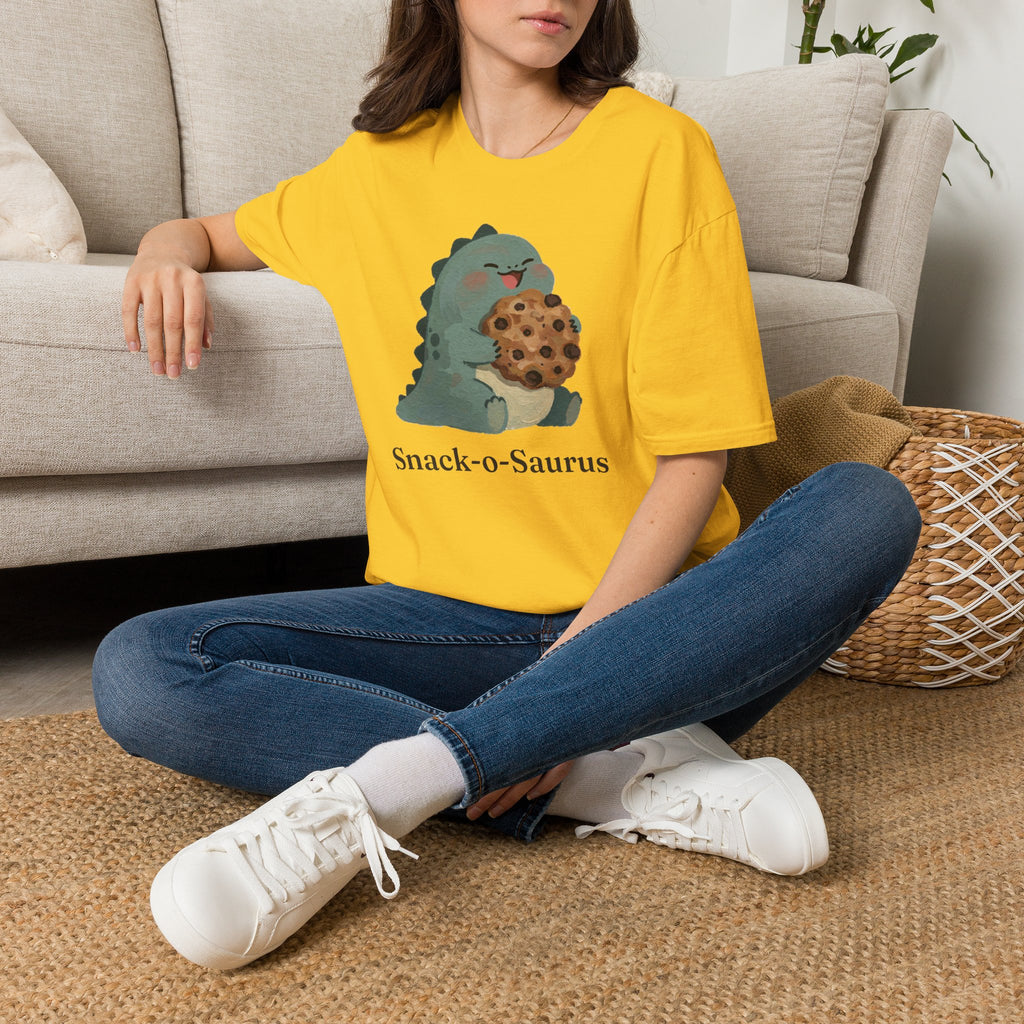Snack-o-Saurus T-Shirt — Cute Cookie Dinosaur Snack Graphic Tee