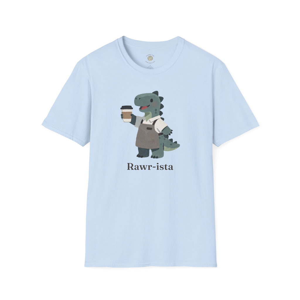 Rawr-ista T-Shirt — Funny Coffee Dinosaur Barista Graphic Tee