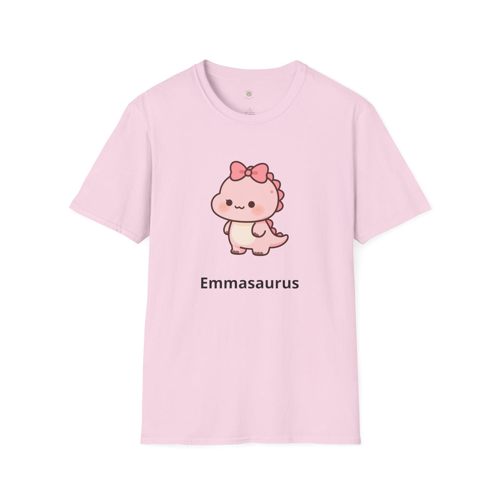 Personalized Girl Dinosaur T-Shirt — Custom Name Dino Tee