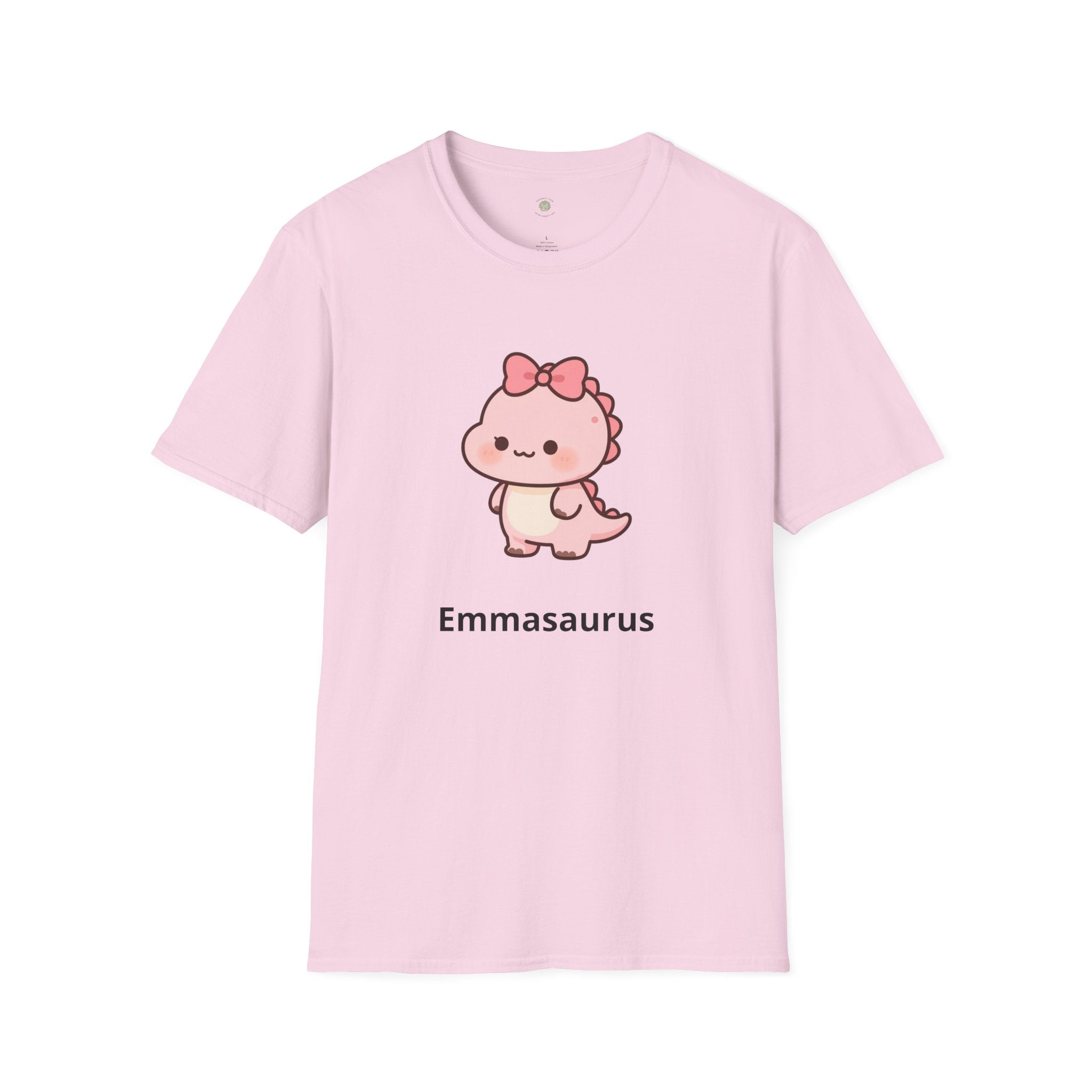 Personalized Girl Dinosaur T-Shirt — Custom Name Dino Tee